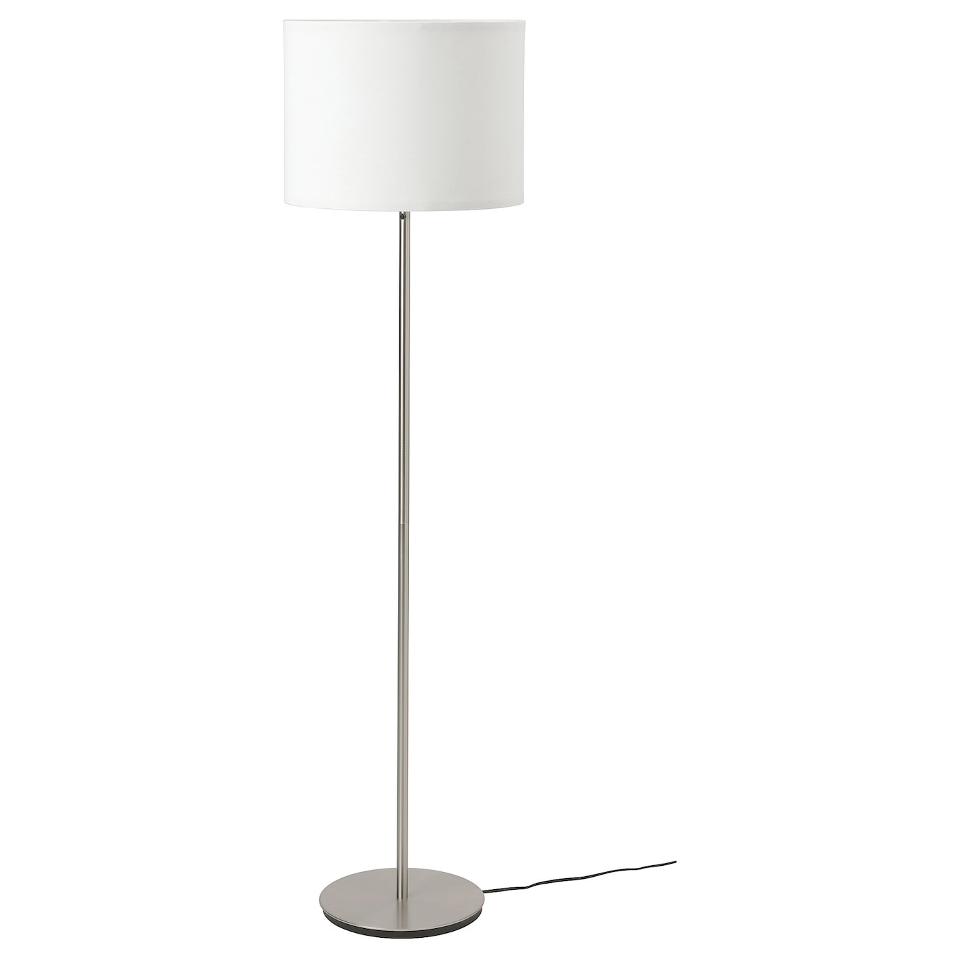 IKEA RINGSTA / SKAFTET lampa podłogowa, biały/niklowano, Wysokość: 153 cm