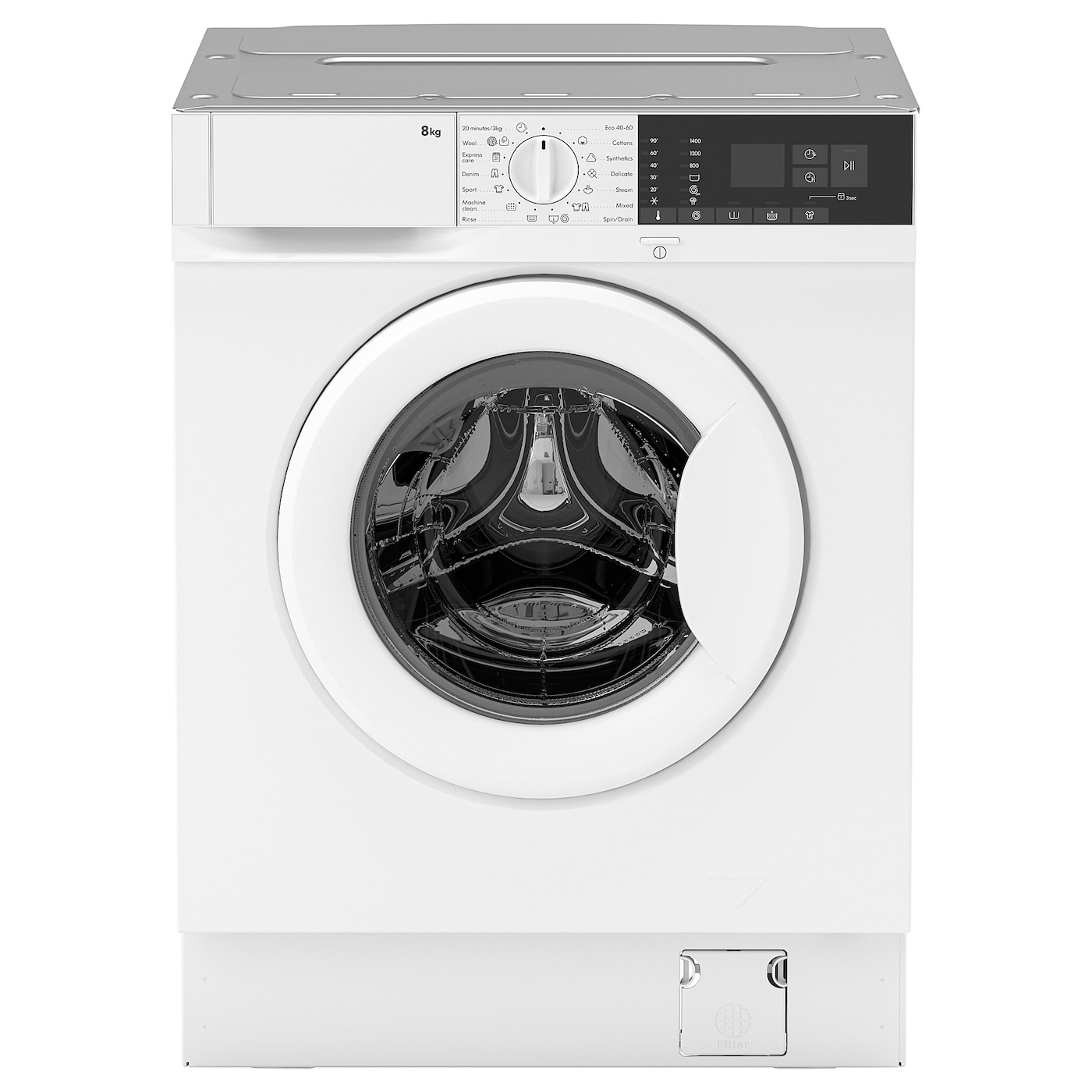 IKEA TVÄTTAD pralka do zabudowy, biały, Szerokość: 59.6 cm