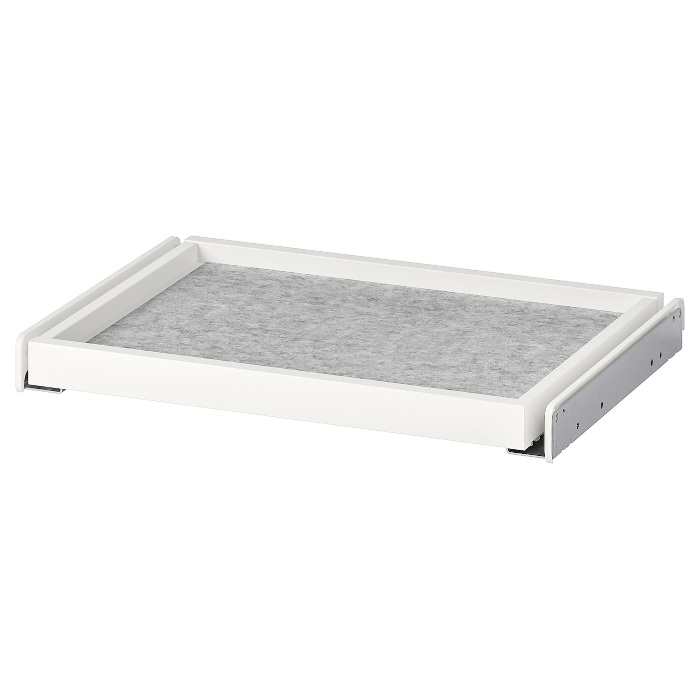 IKEA KOMPLEMENT wysuwana taca z matą do szuflady, biały/jasnoszary, 50x35 cm