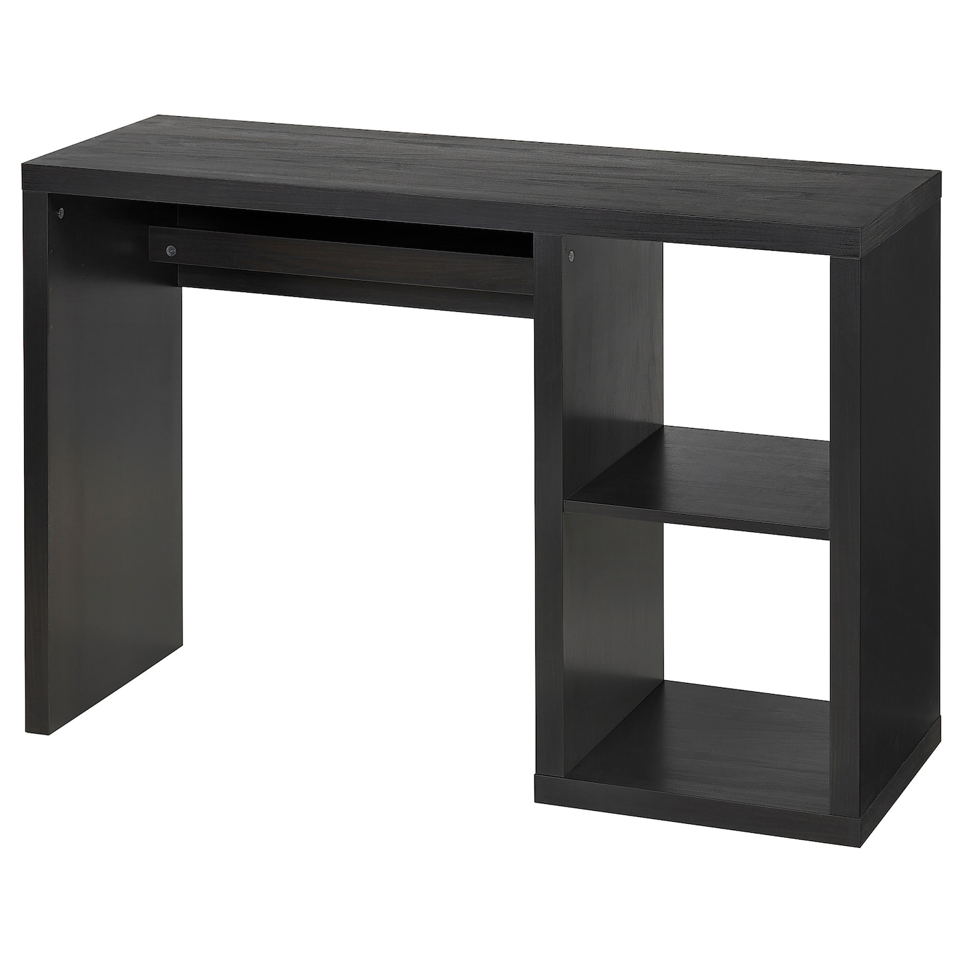 IKEA KALLAX biurko, czarnobrąz, 111x39 cm