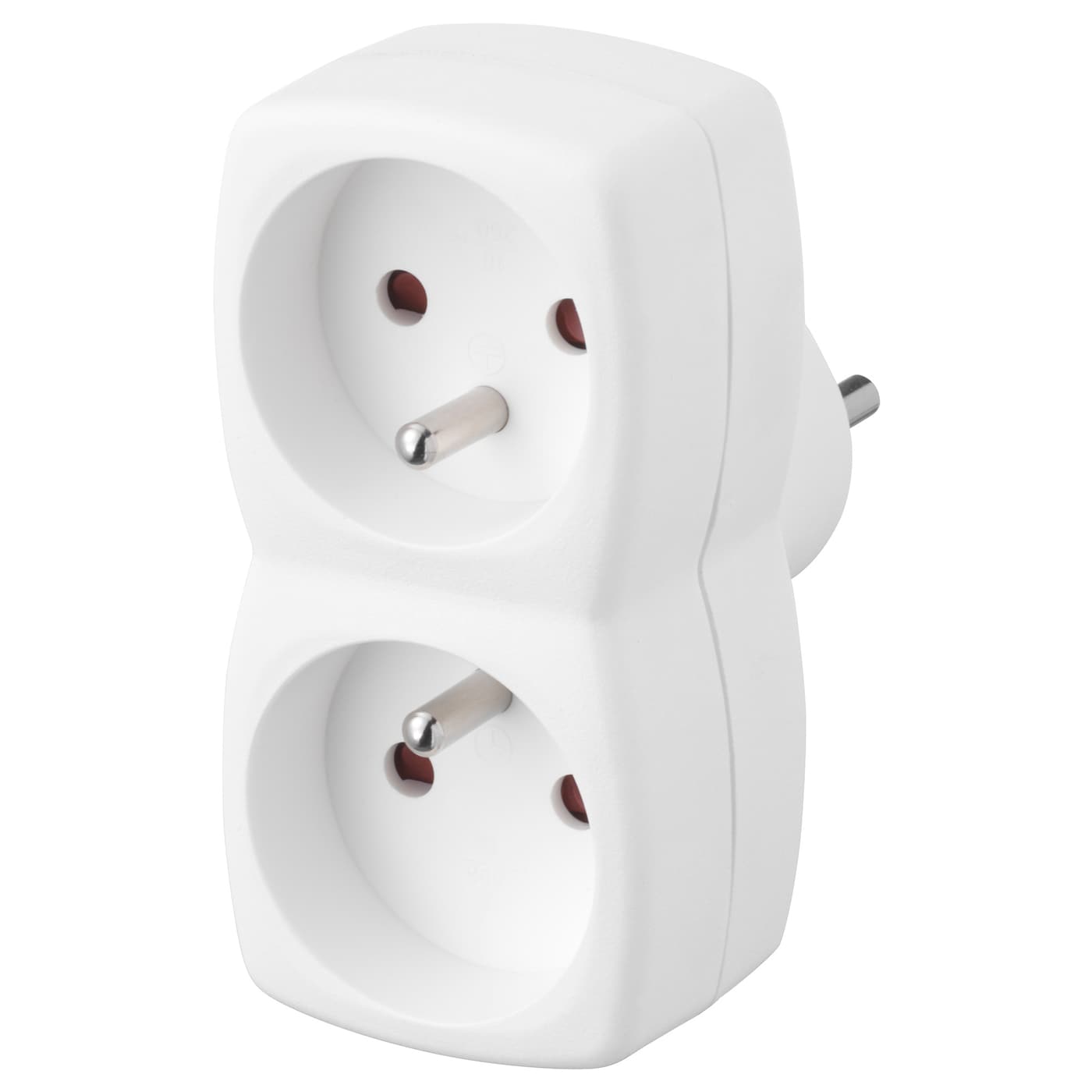 IKEA KOPPLA adapter, 2 gniazdka, biały, Długość: 5 cm
