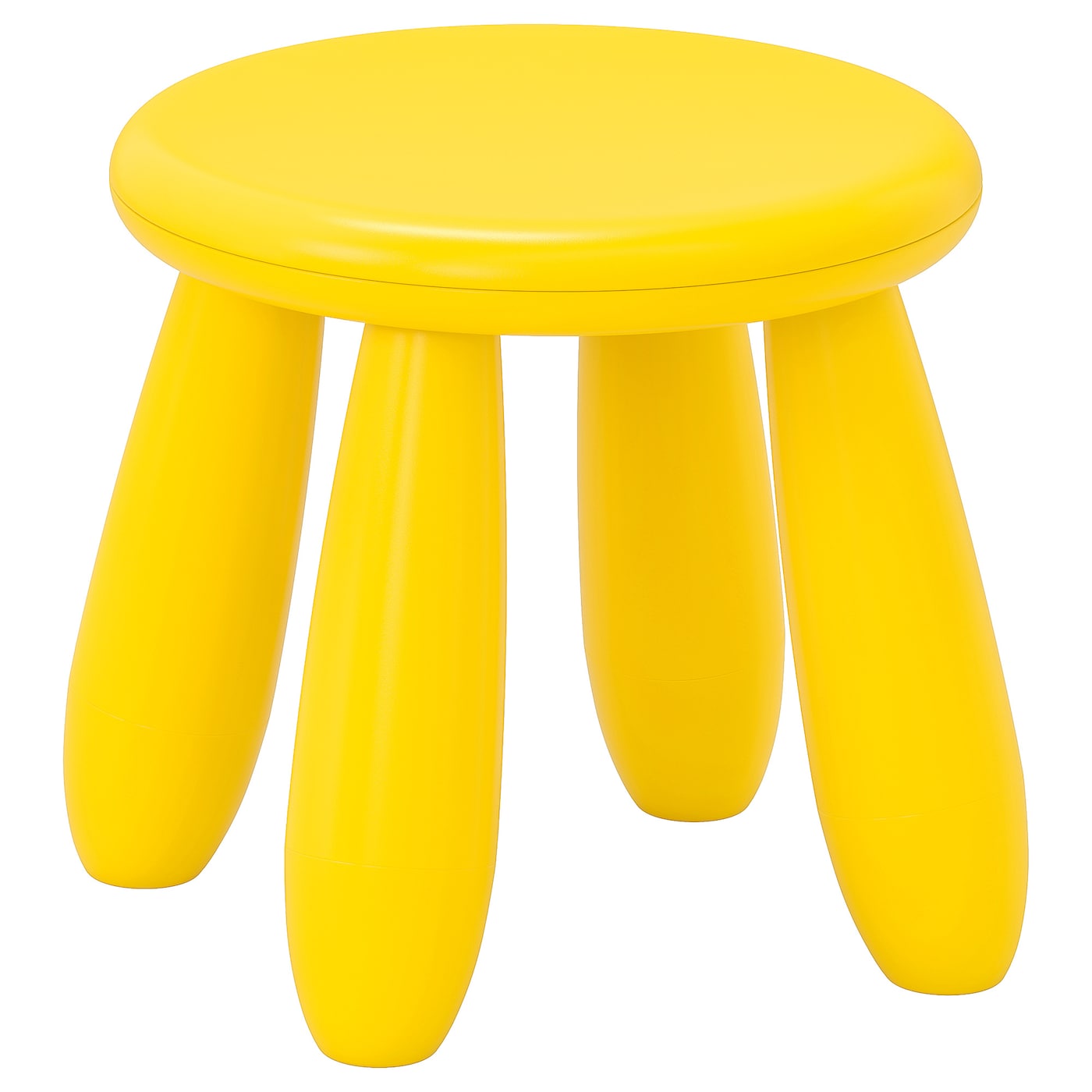 IKEA MAMMUT stołek dziecięcy, do wewnątrz/na zewnątrz/żółty, Średnica siedziska: 30 cm