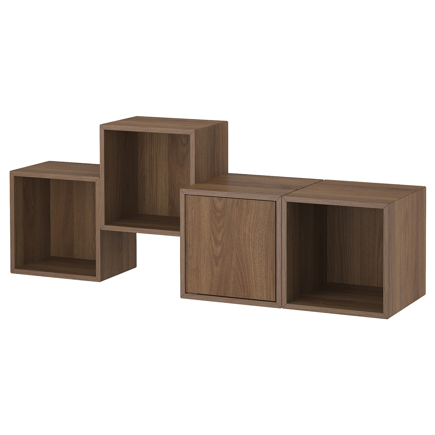 IKEA EKET kombinacja szafek ściennych, orzech, 140x35x53 cm