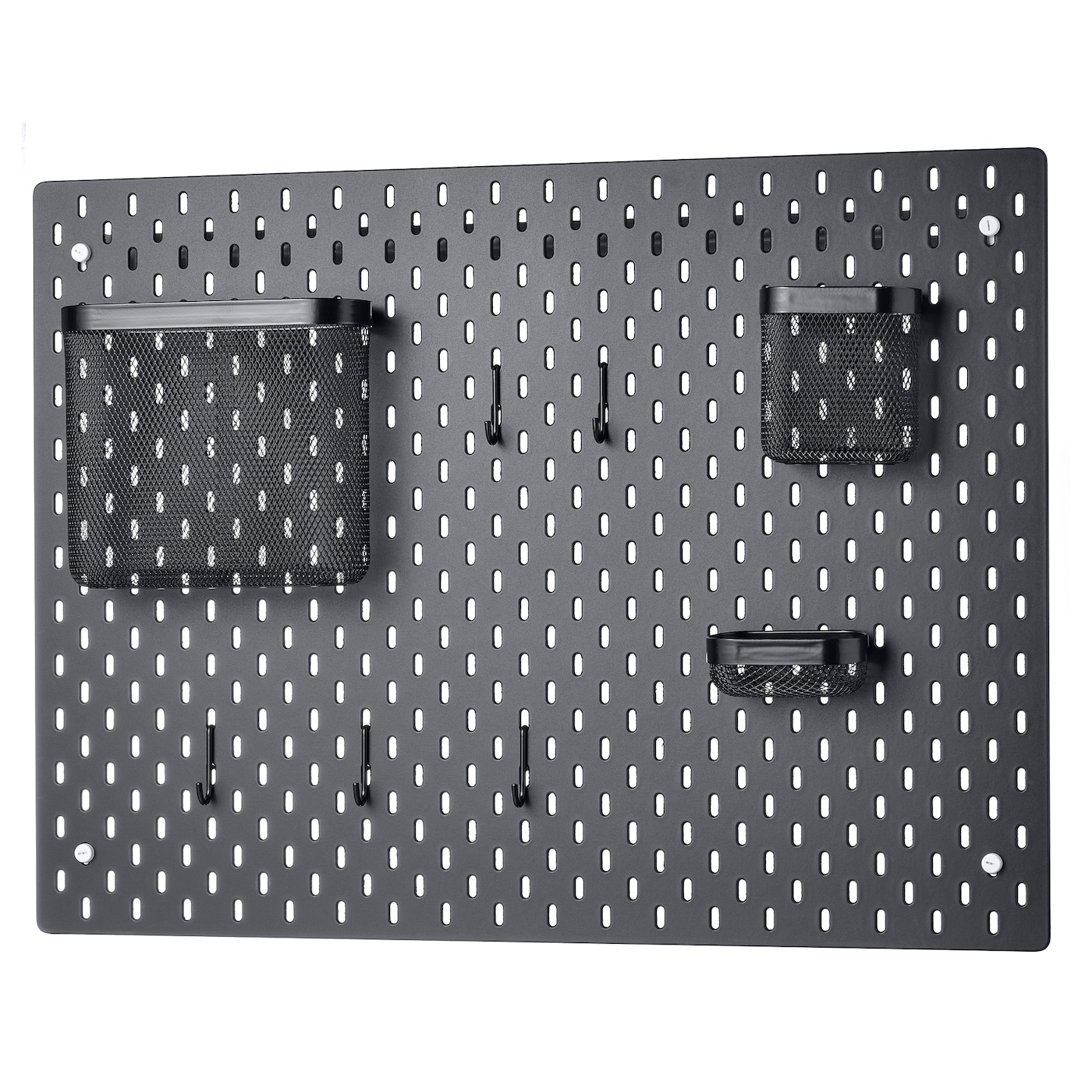 IKEA SKÅDIS tablica perforowana kombinacja, czarny, 76x56 cm