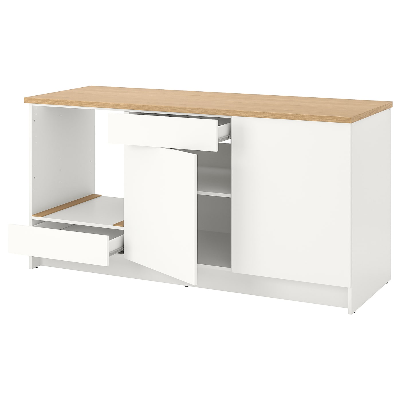 IKEA KNOXHULT szafka stojąca, drzwi+szuflada, biały, 180 cm