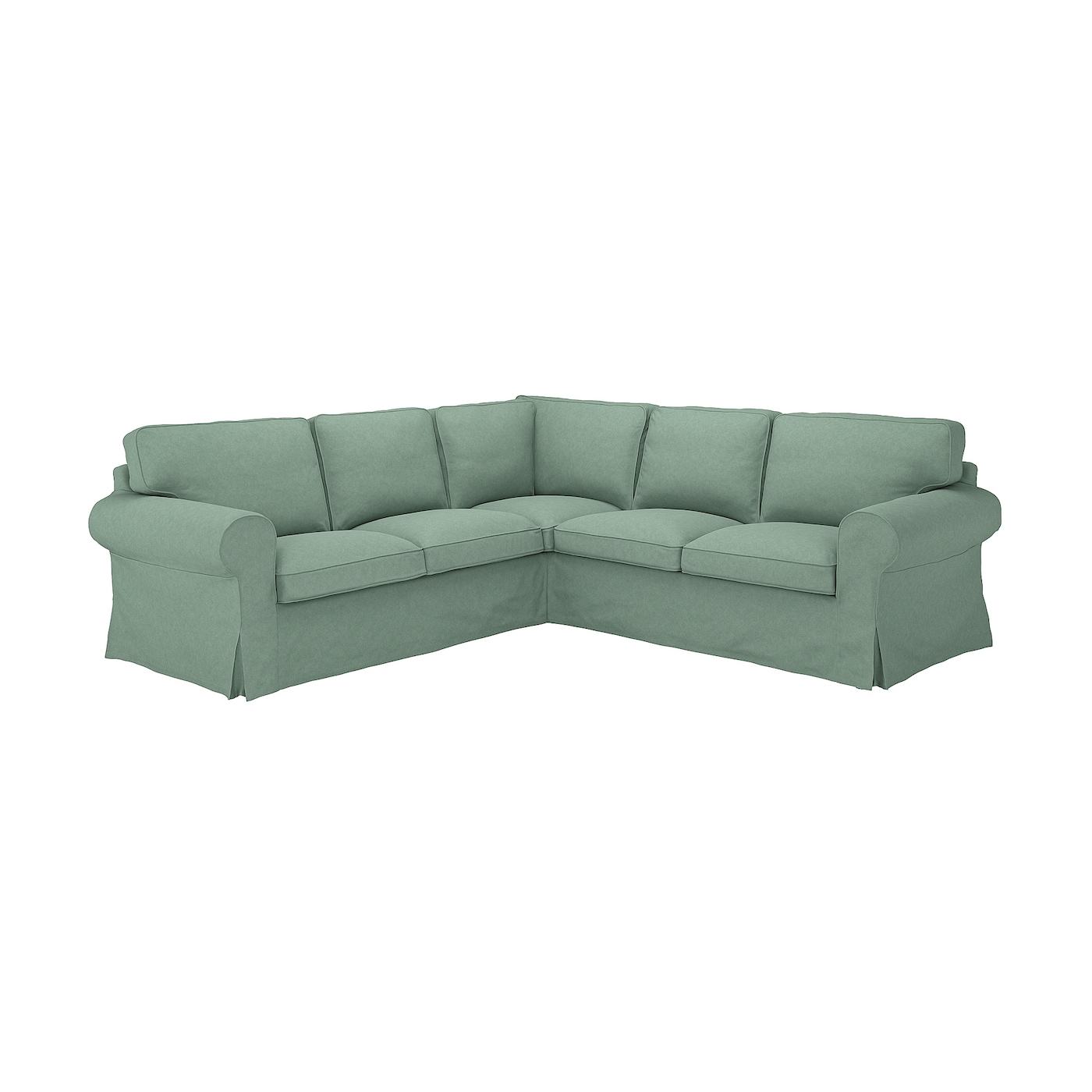 IKEA EKTORP sofa narożna 4-osobowa, Tallmyra jasnozielony, Głębokość: 88 cm
