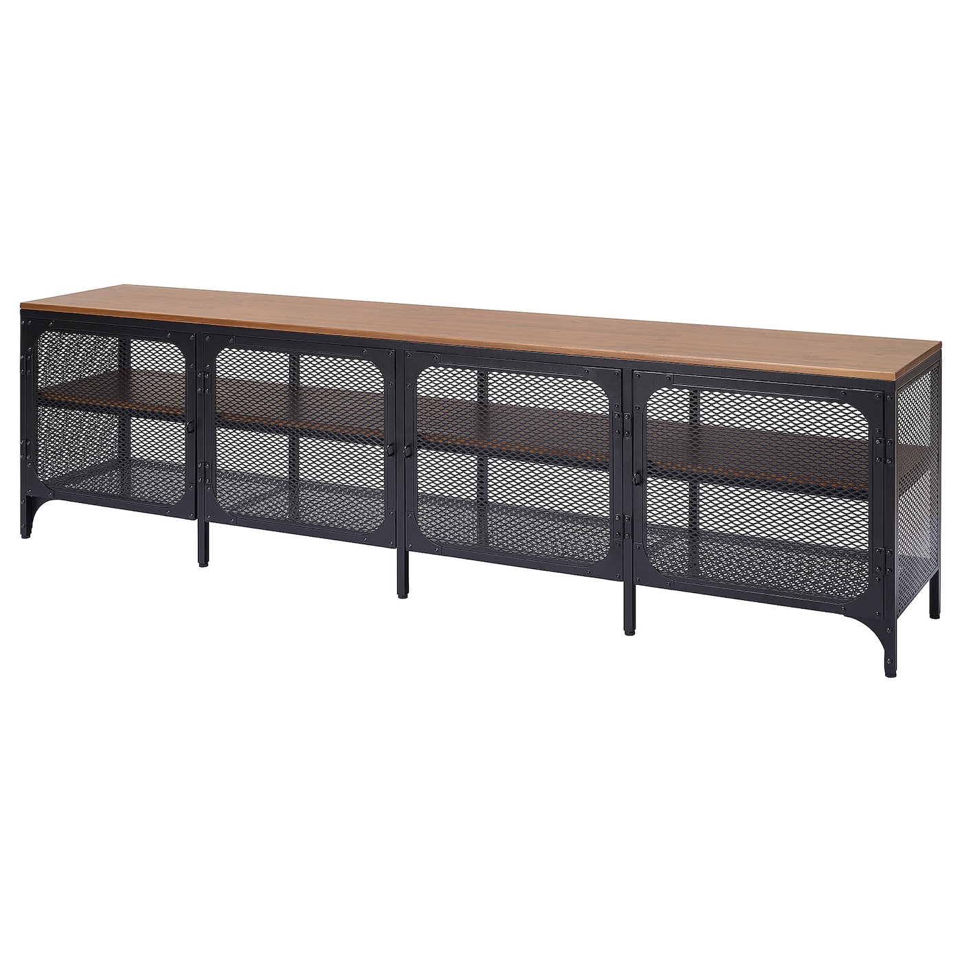 IKEA FJÄLLBO szafka pod TV, czarny, 198x45x54 cm