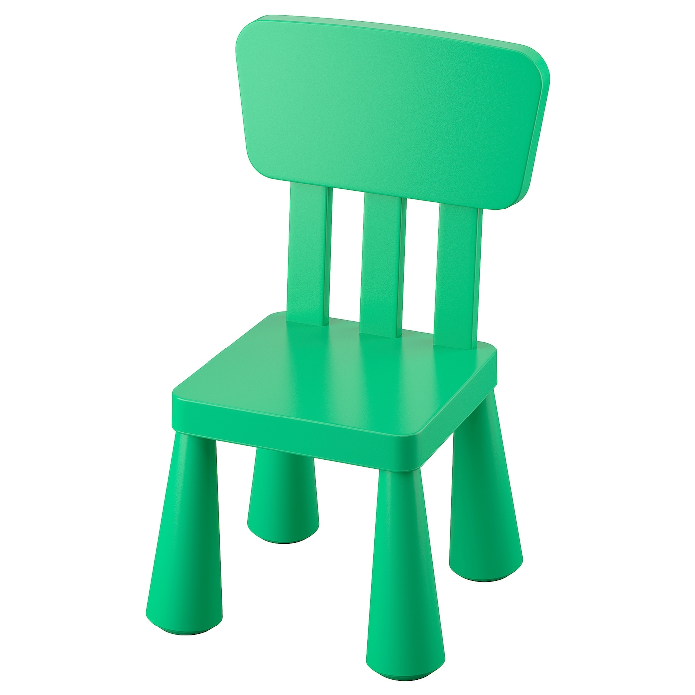 IKEA MAMMUT krzesełko dziecięce, do wewnątrz/na zewnątrz/jaskrawozielony, Szerokość: 39 cm