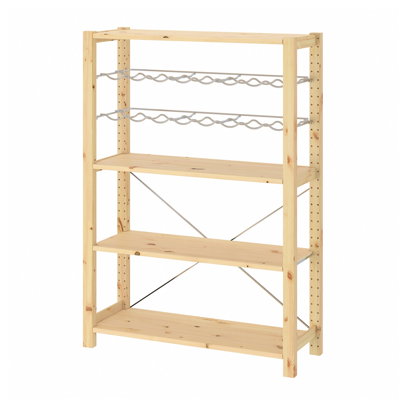 IKEA IVAR 1 sekcja/półki/stojak na butelki, sosna, 89x30x124 cm