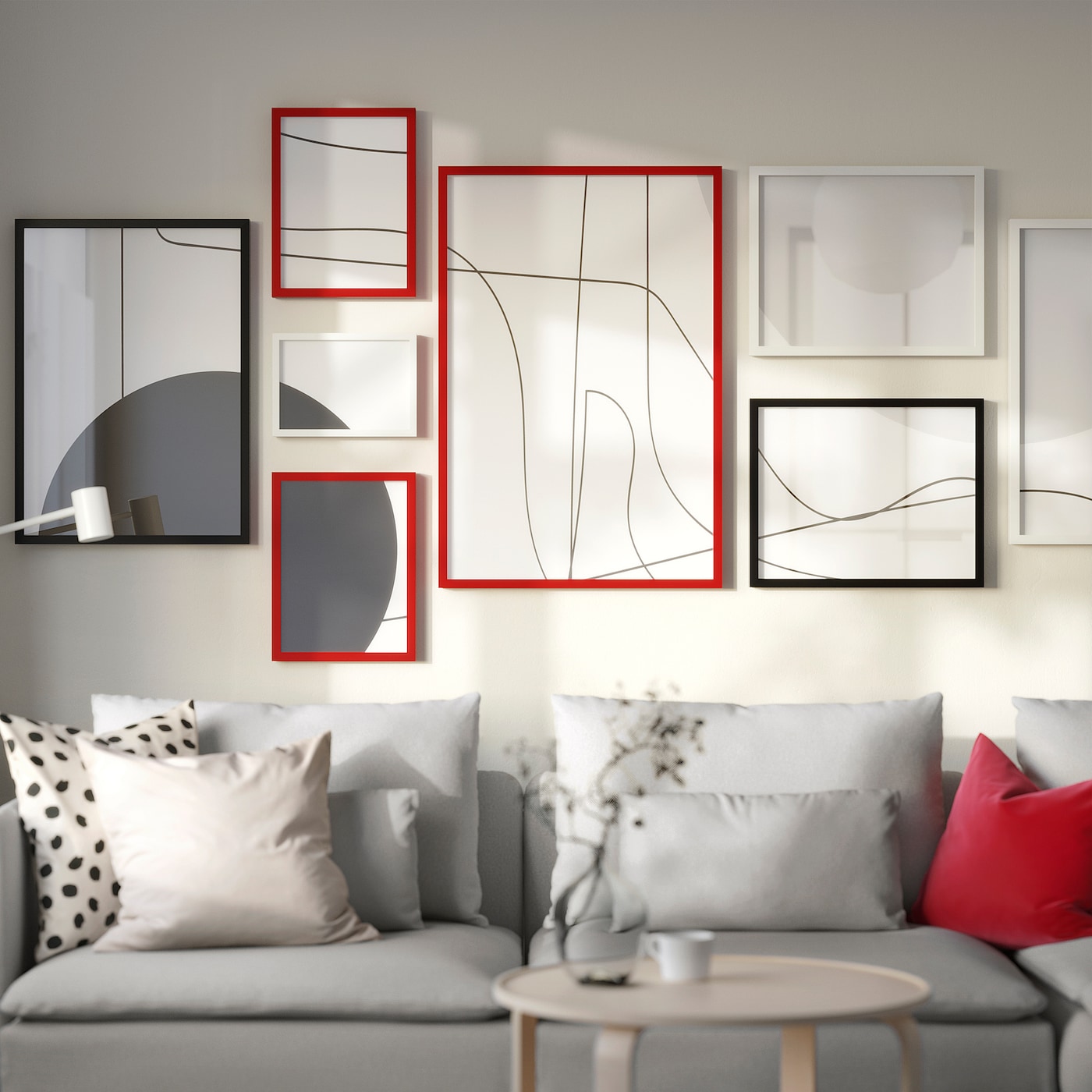 IKEA RÖDALM ramka, czerwony, 61x91 cm
