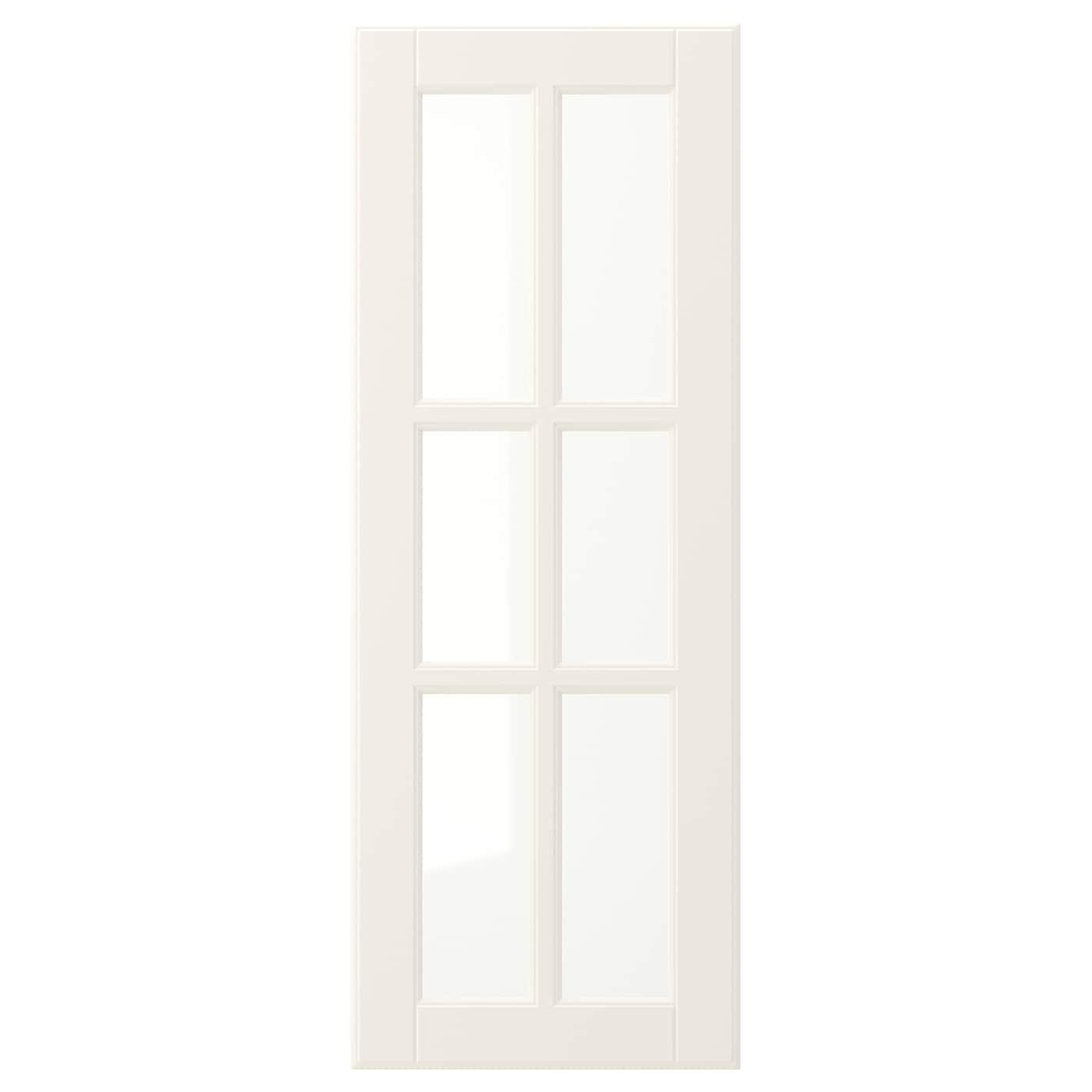 IKEA BODBYN drzwi szklane, kremowy, 30x80 cm