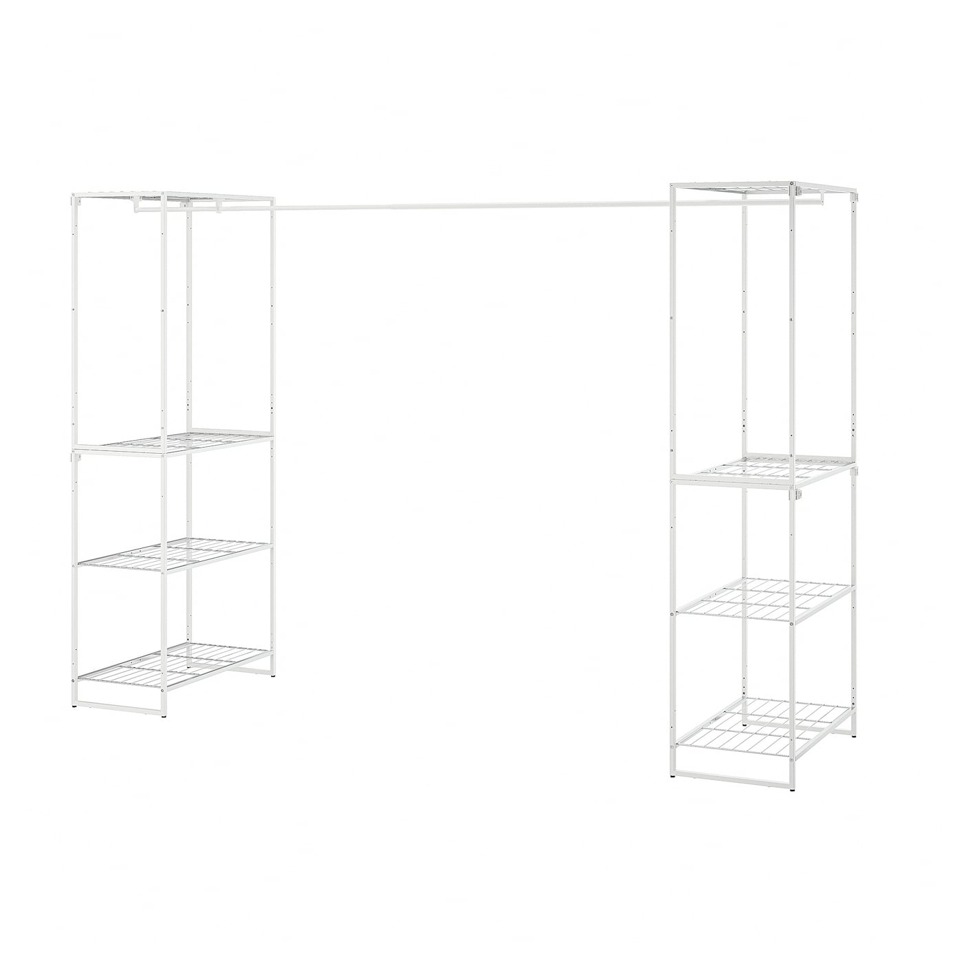 IKEA JOSTEIN regał z drążkiem na ubrania, do wewnątrz/na zewnątrz/drut biały, 61x166/270x180 cm
