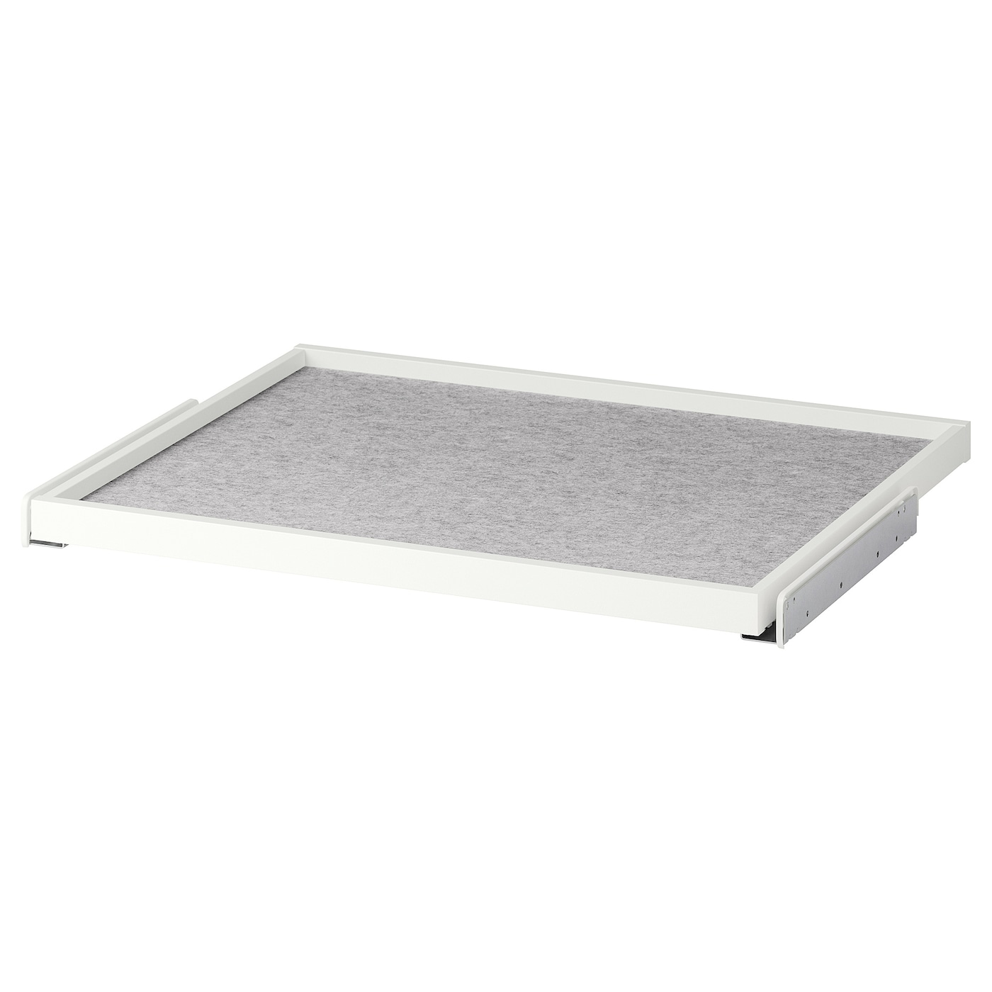 IKEA KOMPLEMENT wysuwana taca z matą do szuflady, biały/jasnoszary, 75x58 cm
