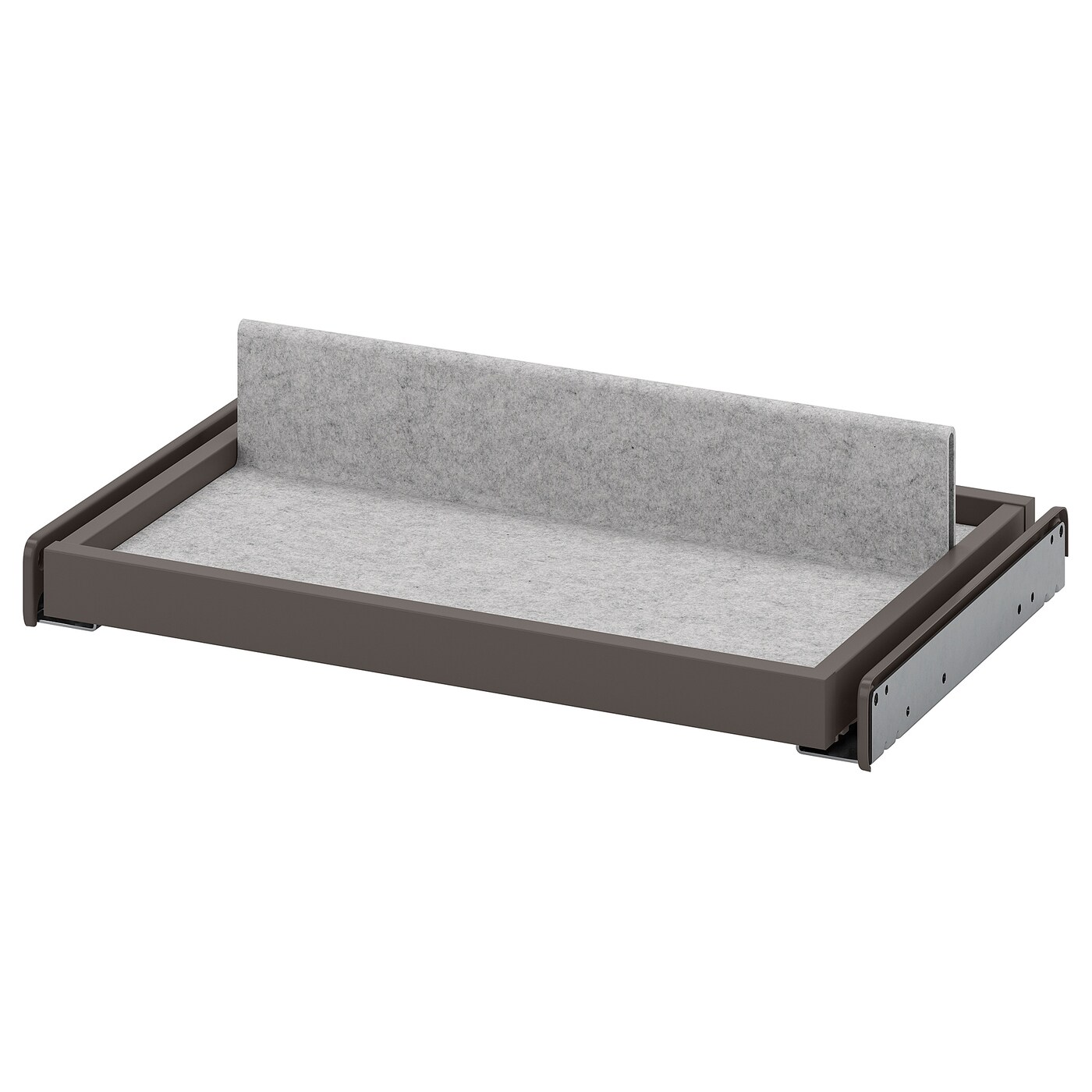 IKEA KOMPLEMENT wysuwana taca z wkładem na buty, ciemnoszary/jasnoszary, 50x35 cm