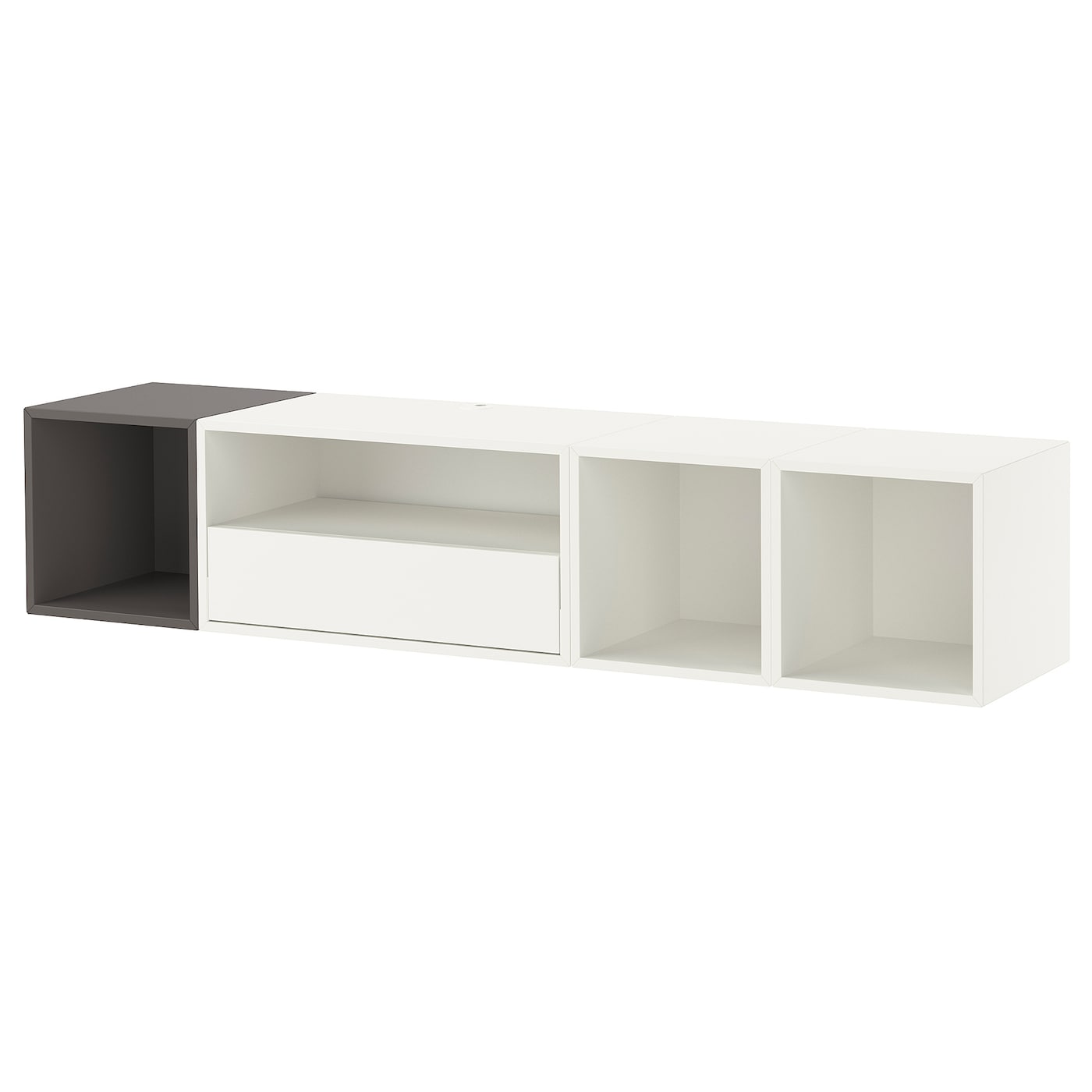 IKEA EKET szafka na TV,hifi, biały/ciemnoszary, 175x35x35 cm