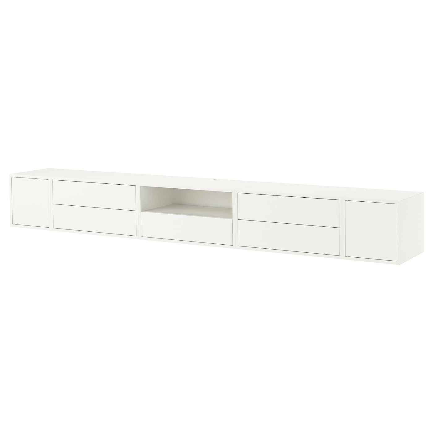 IKEA EKET szafka na TV,hifi, biały/z drzwiami, 280x35x35 cm