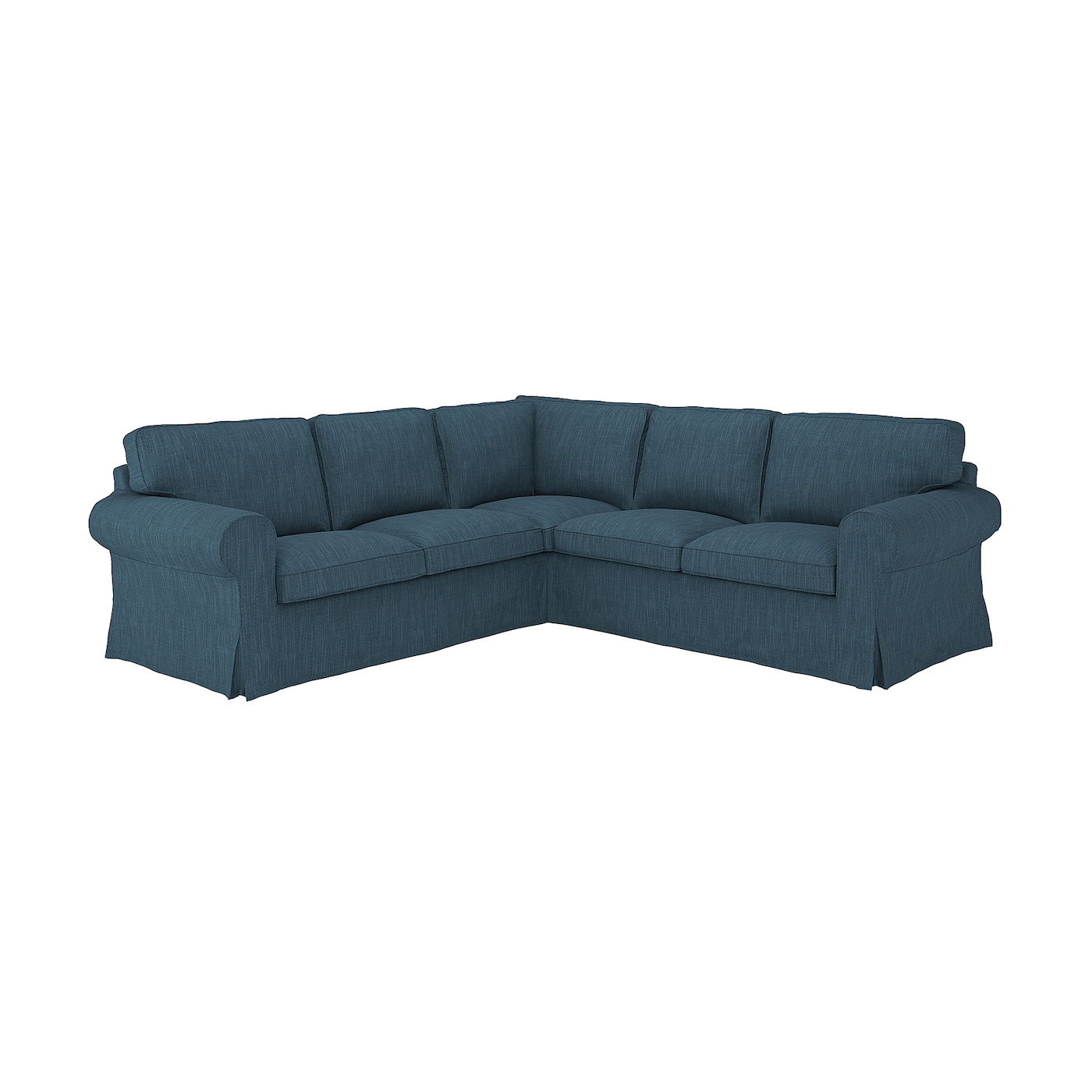 IKEA EKTORP sofa narożna 4-osobowa, Hillared granatowy, Głębokość: 88 cm