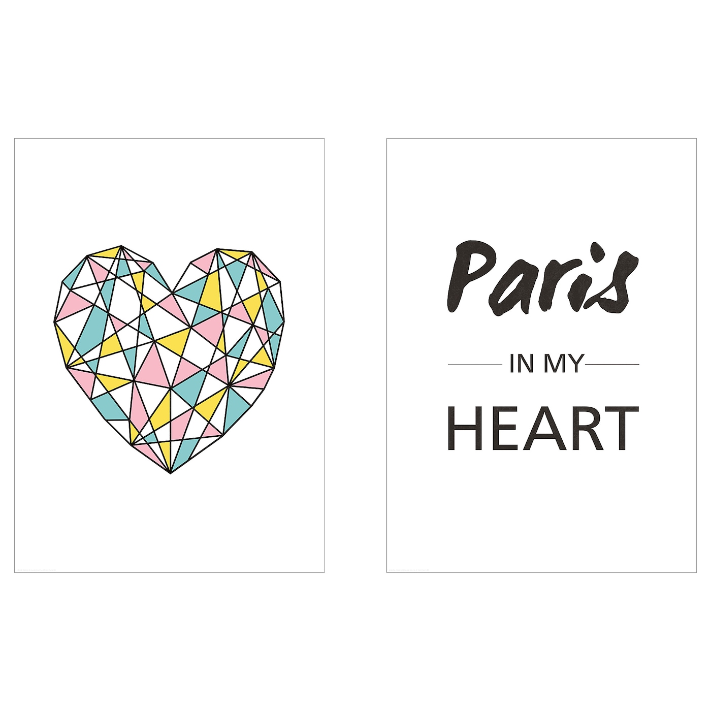 IKEA BILD Plakat, Love Paris, 50x70 cm