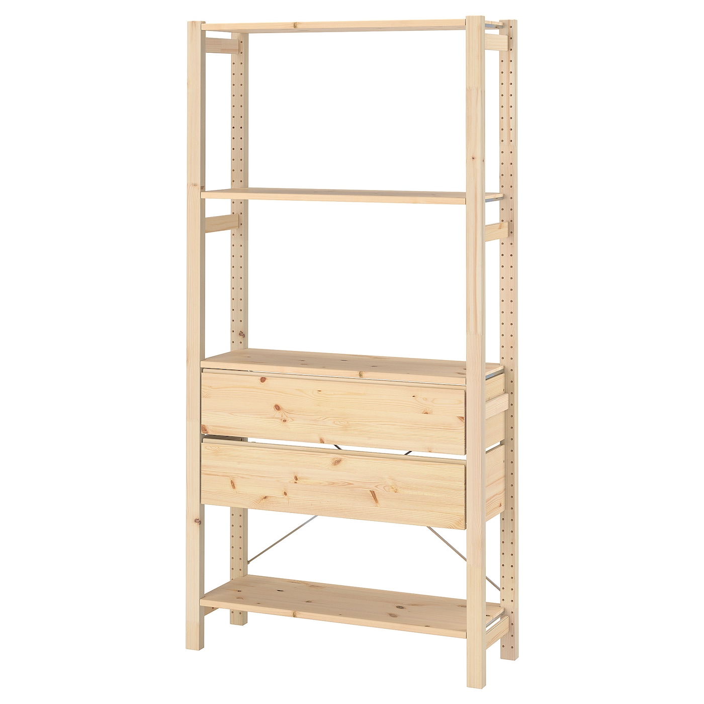 IKEA IVAR 1 sekcja/półki/szuflady, sosna, 89x30x179 cm