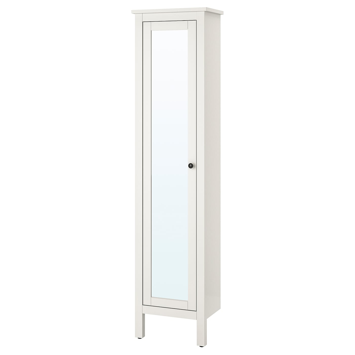 IKEA HEMNES szafka wysoka z lustrem, biały, 49x31x200 cm