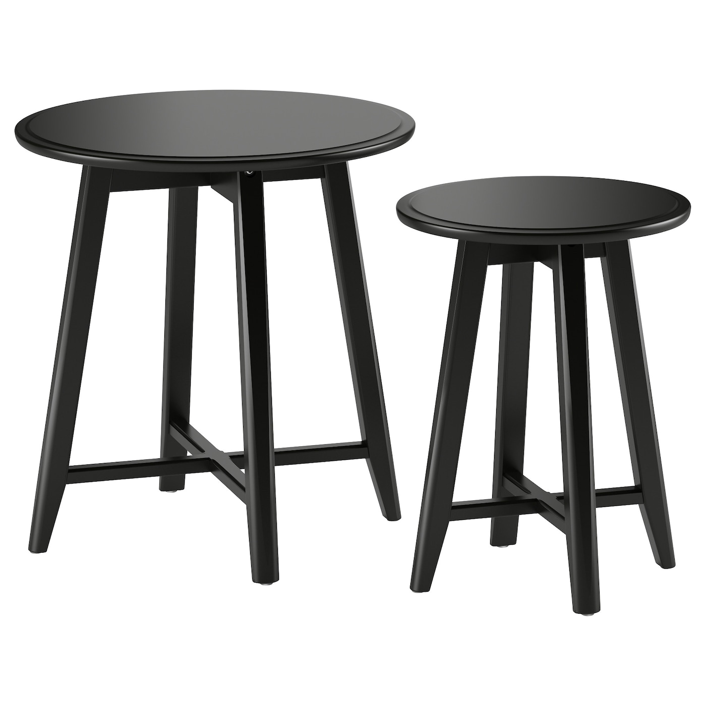 IKEA KRAGSTA stoliki, 2 szt, czarny, Maksymalne obciążenie: 10 kg