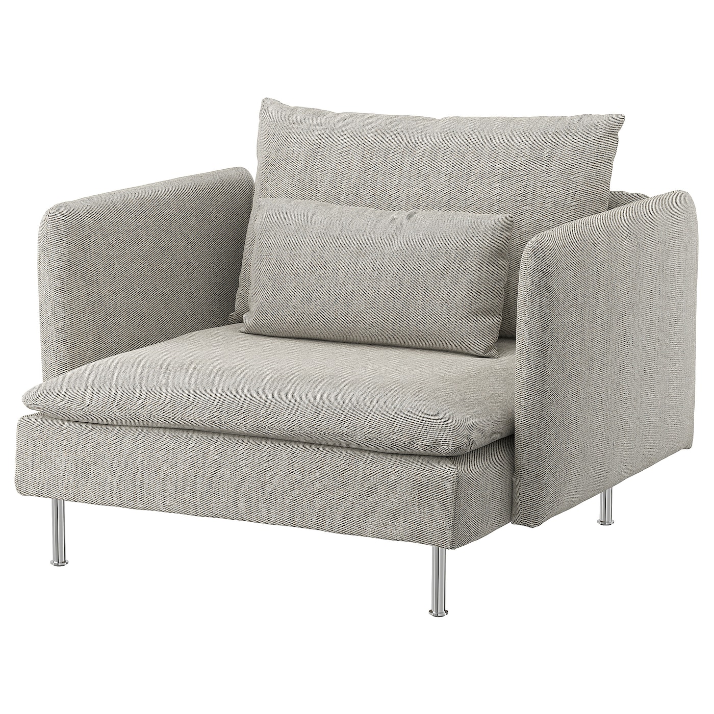 IKEA SÖDERHAMN fotel, Viarp beżowy, Szerokość: 105 cm