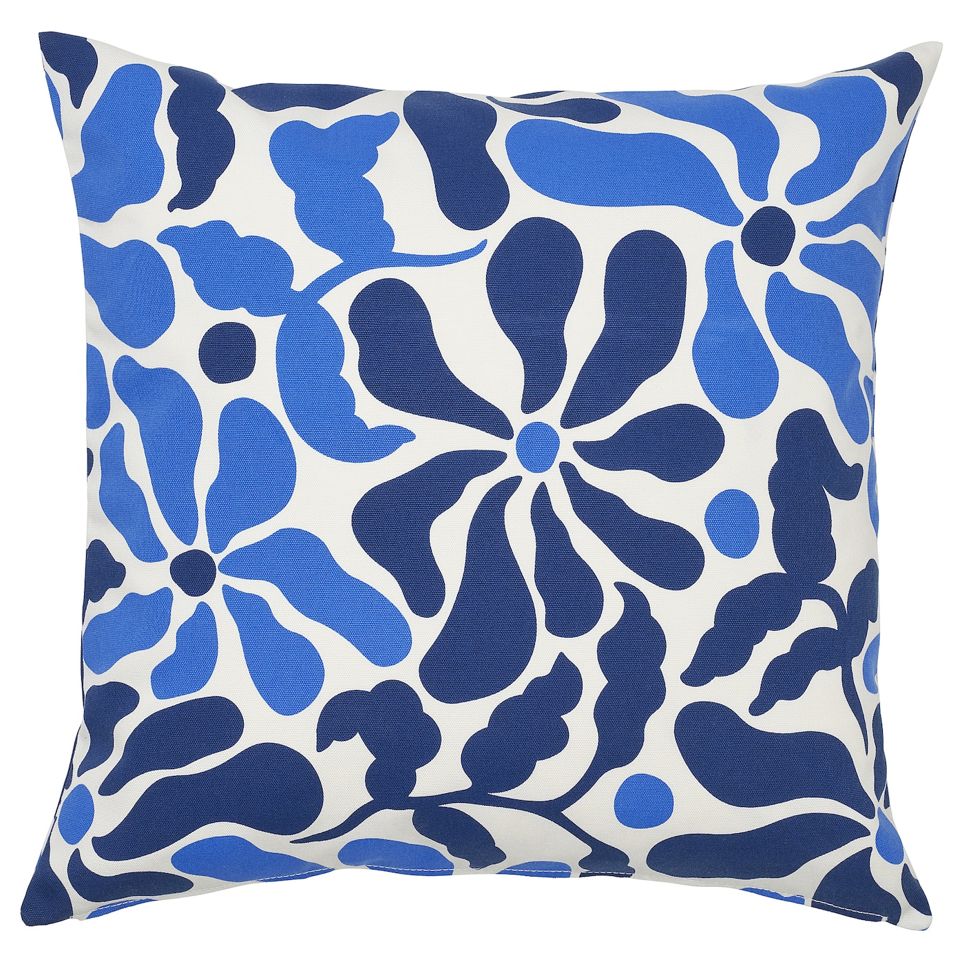 IKEA GULLBERGSÖ poszewka, niebieski wzór kwiatowy/zewnętrzne do wnętrz, 50x50 cm