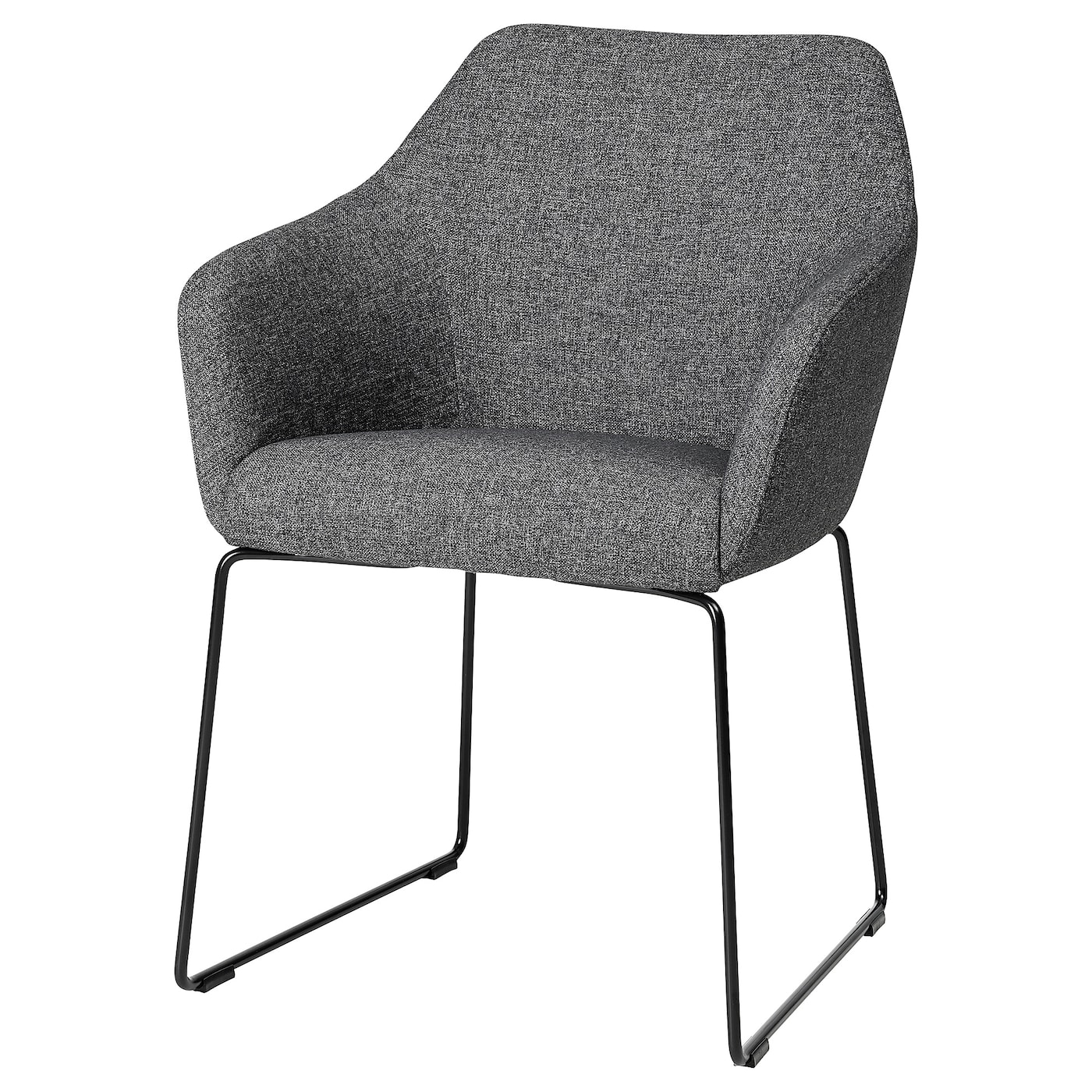 IKEA TOSSBERG krzesło, metal czarny/Gunnared ciemnoszary