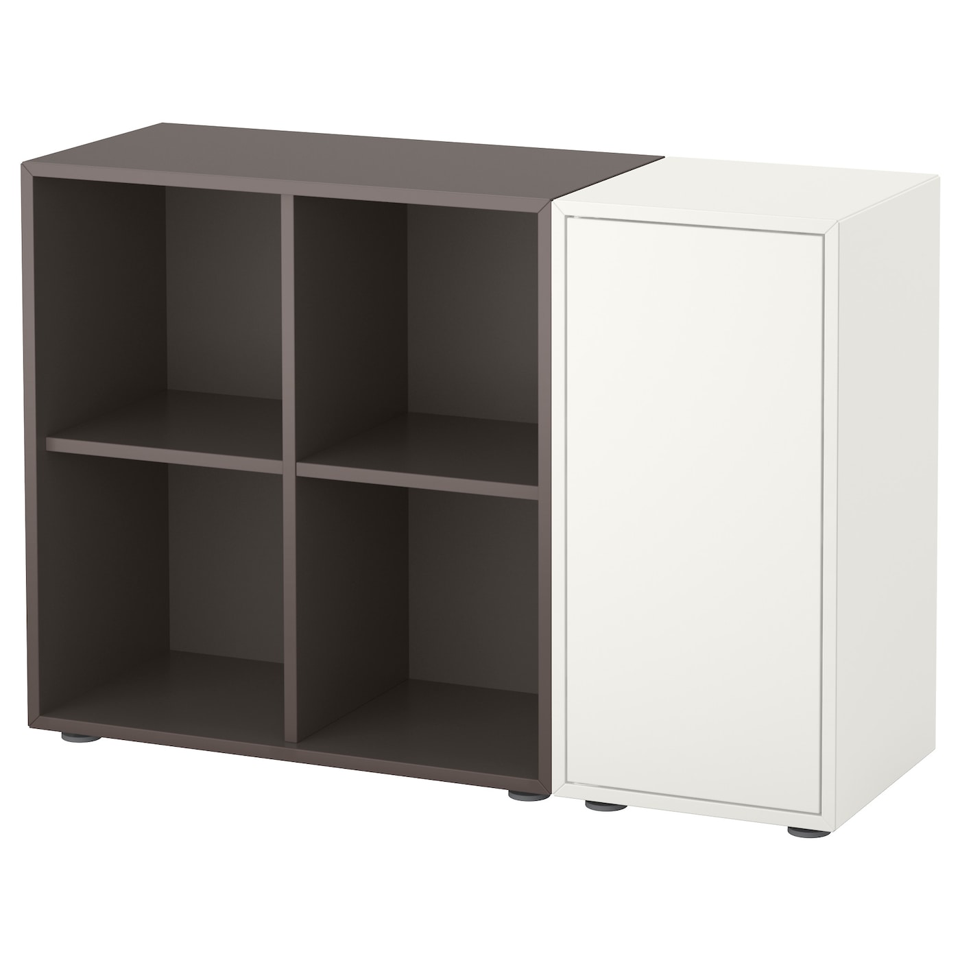 IKEA EKET kombinacja szafek ze stopkami, biały/ciemnoszary, 105x35x72 cm
