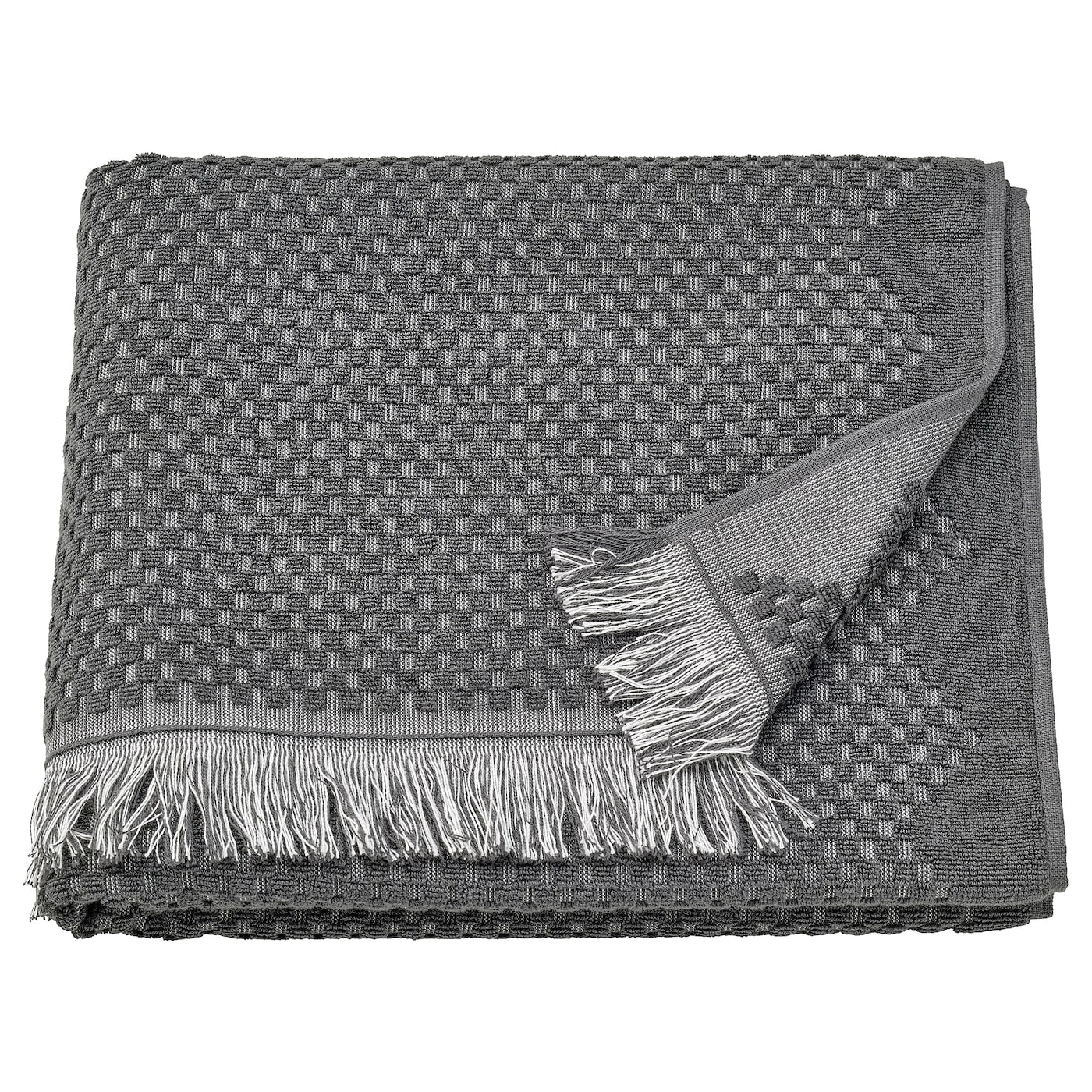 IKEA FJÄLLSTARR ręcznik kąpielowy, ciemnoszary, 70x140 cm