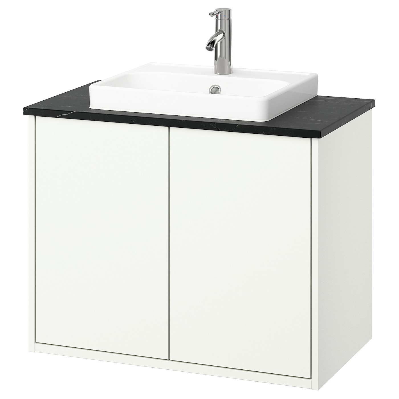 IKEA HAVBÄCK / ORRSJÖN szaf umyw z drzwiami/umyw/bateria, biały, 82x49x71 cm