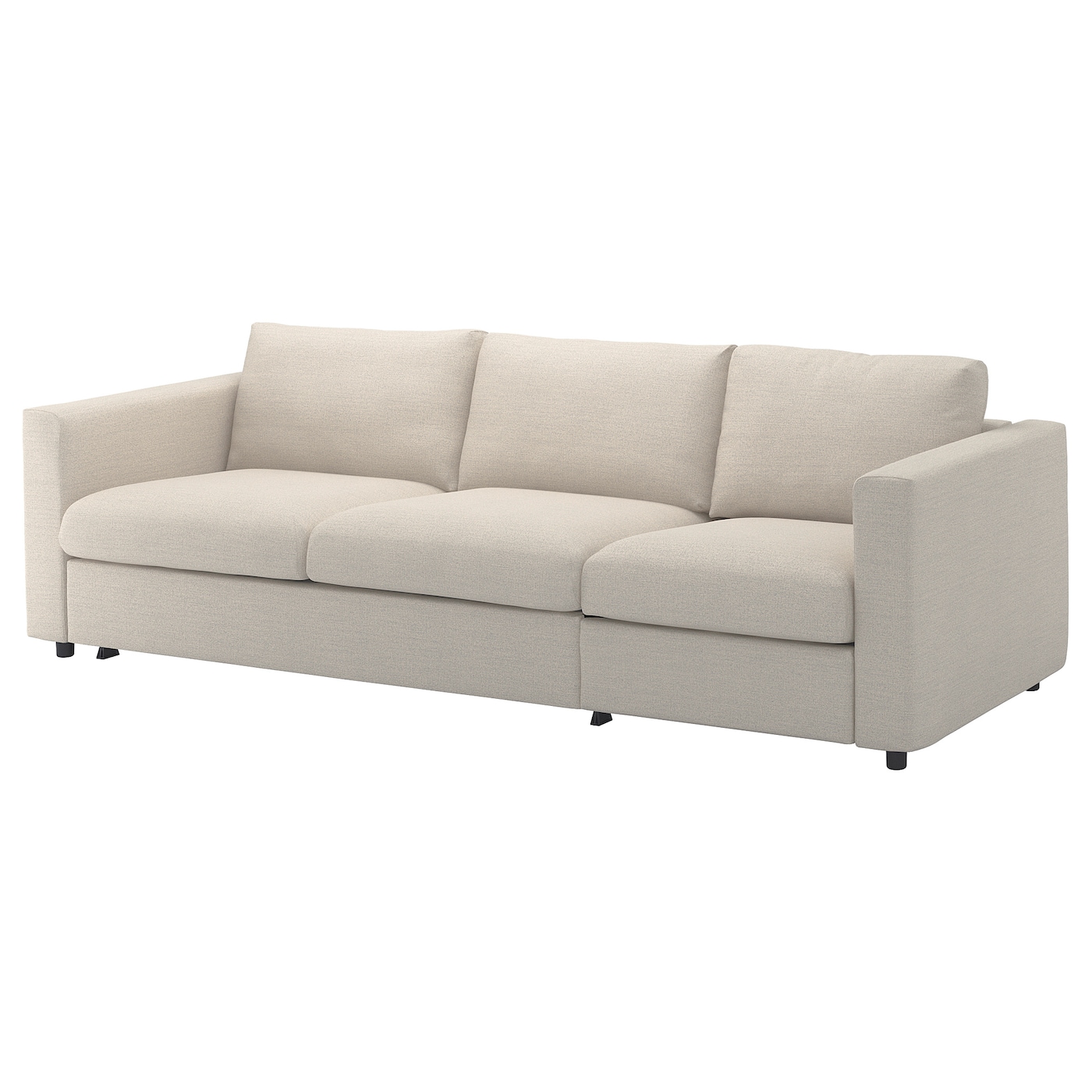 IKEA VIMLE sofa 3-osobowa, rozkładana, Gunnared beżowy, Wysokość łóżka: 53 cm