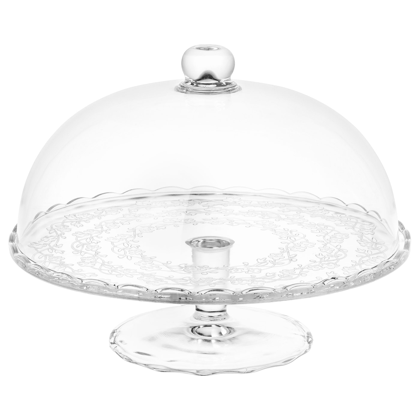 IKEA ARV BRÖLLOP patera z pokrywką, szkło bezbarwne, 29 cm