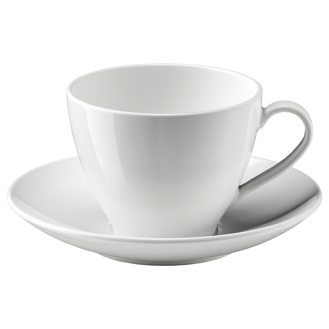 IKEA VÄRDERA filiżanka do herbaty/spodek, biały, 36 cl