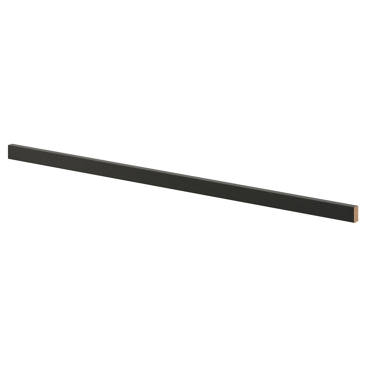 IKEA LERHYTTAN cokół ozdobny, bejcowane na czarno, 220 cm