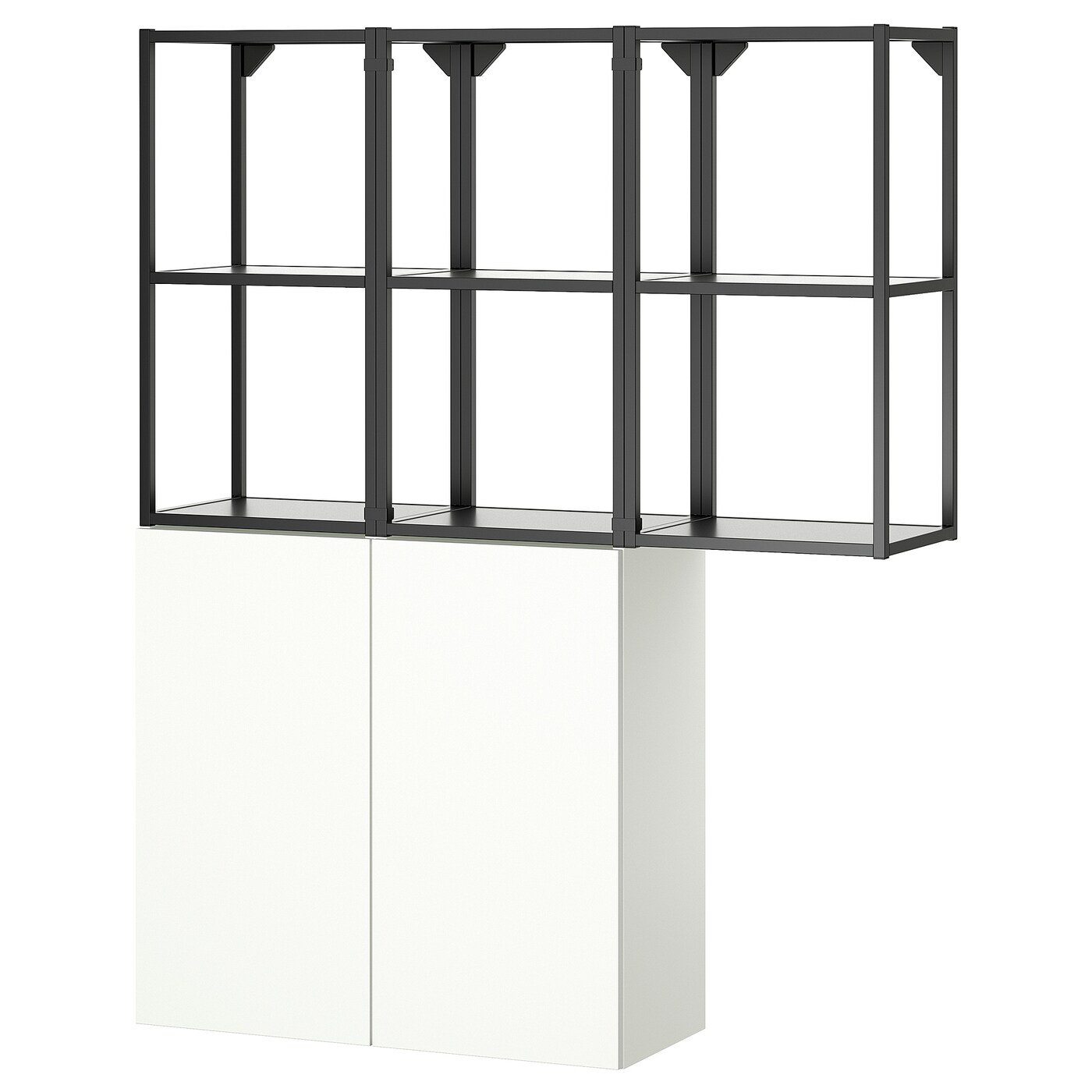 IKEA ENHET regał, antracyt/biały, 120x32x150 cm