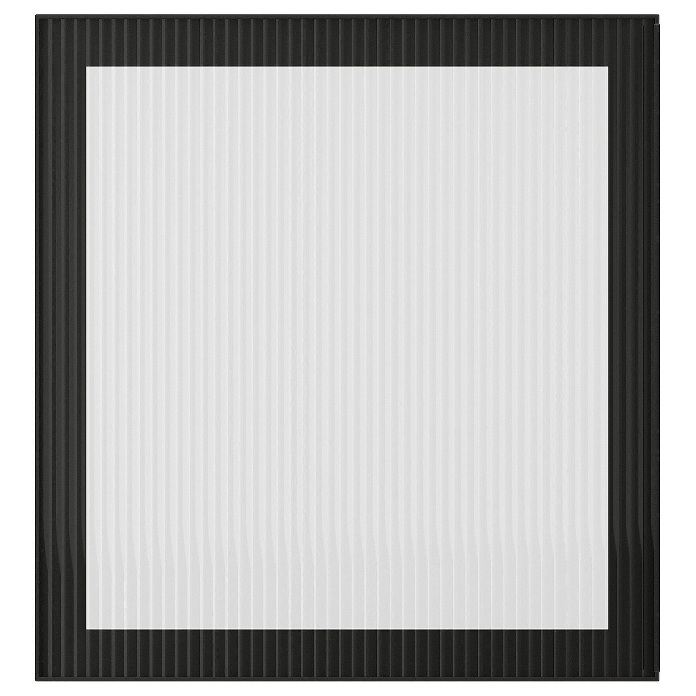 IKEA FÄLLSVIK drzwi szklane, antracyt/szkło ryflowane, 60x64 cm