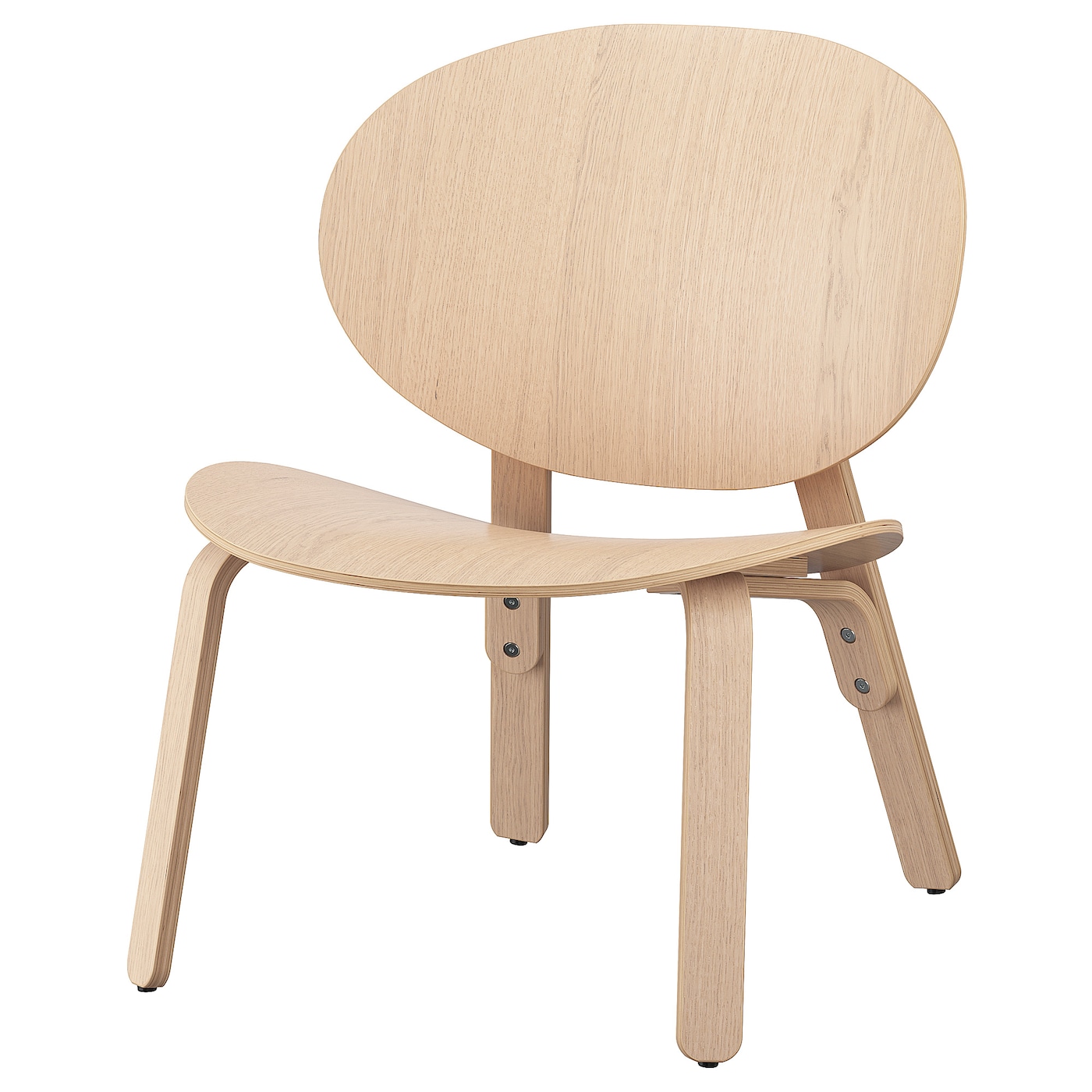 IKEA FRÖSET fotel, okleina dębowa bejcowana na biało, Szerokość: 59 cm