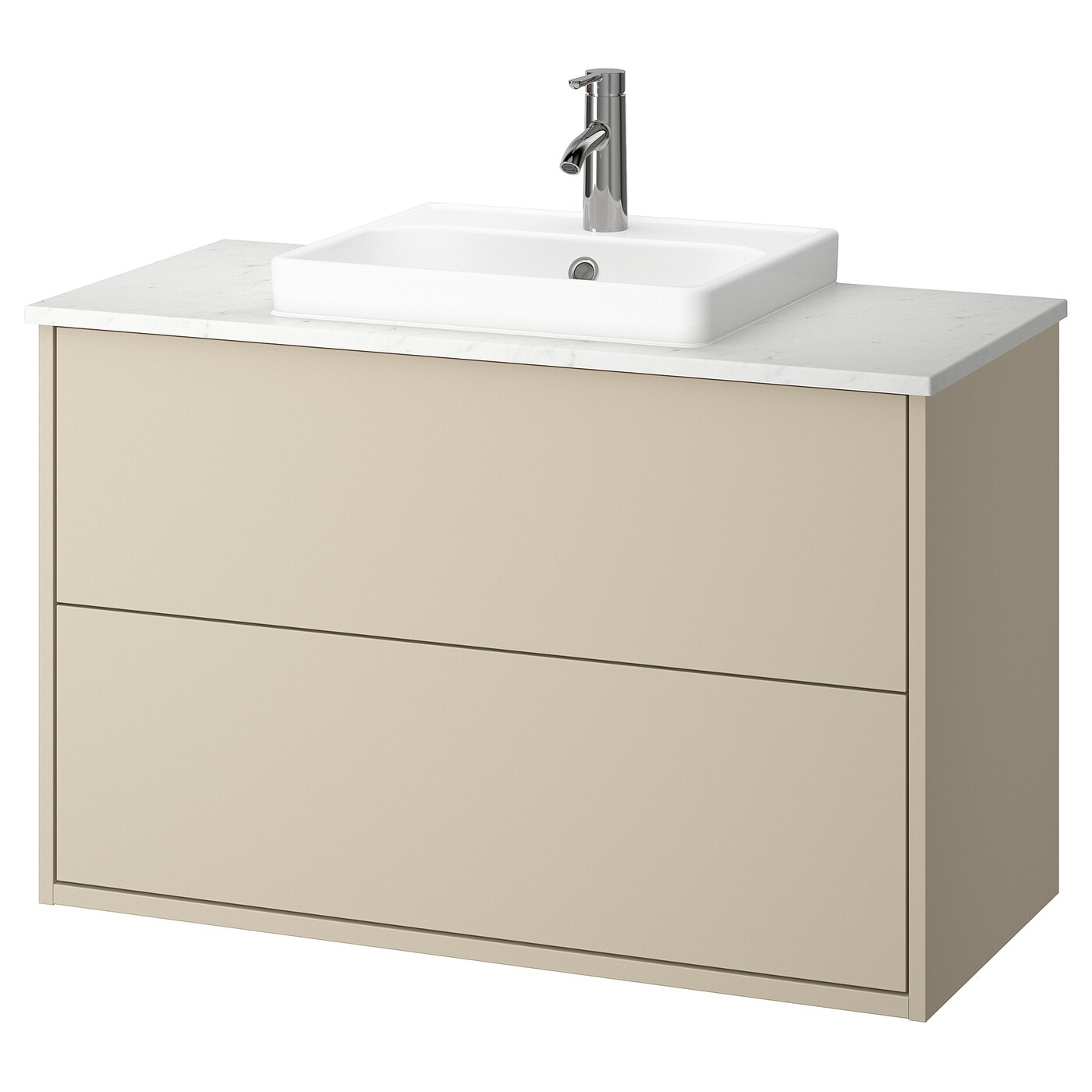 IKEA HAVBÄCK / ORRSJÖN szaf umyw z szufladami/umyw/bateria, beżowy, 102x49x71 cm