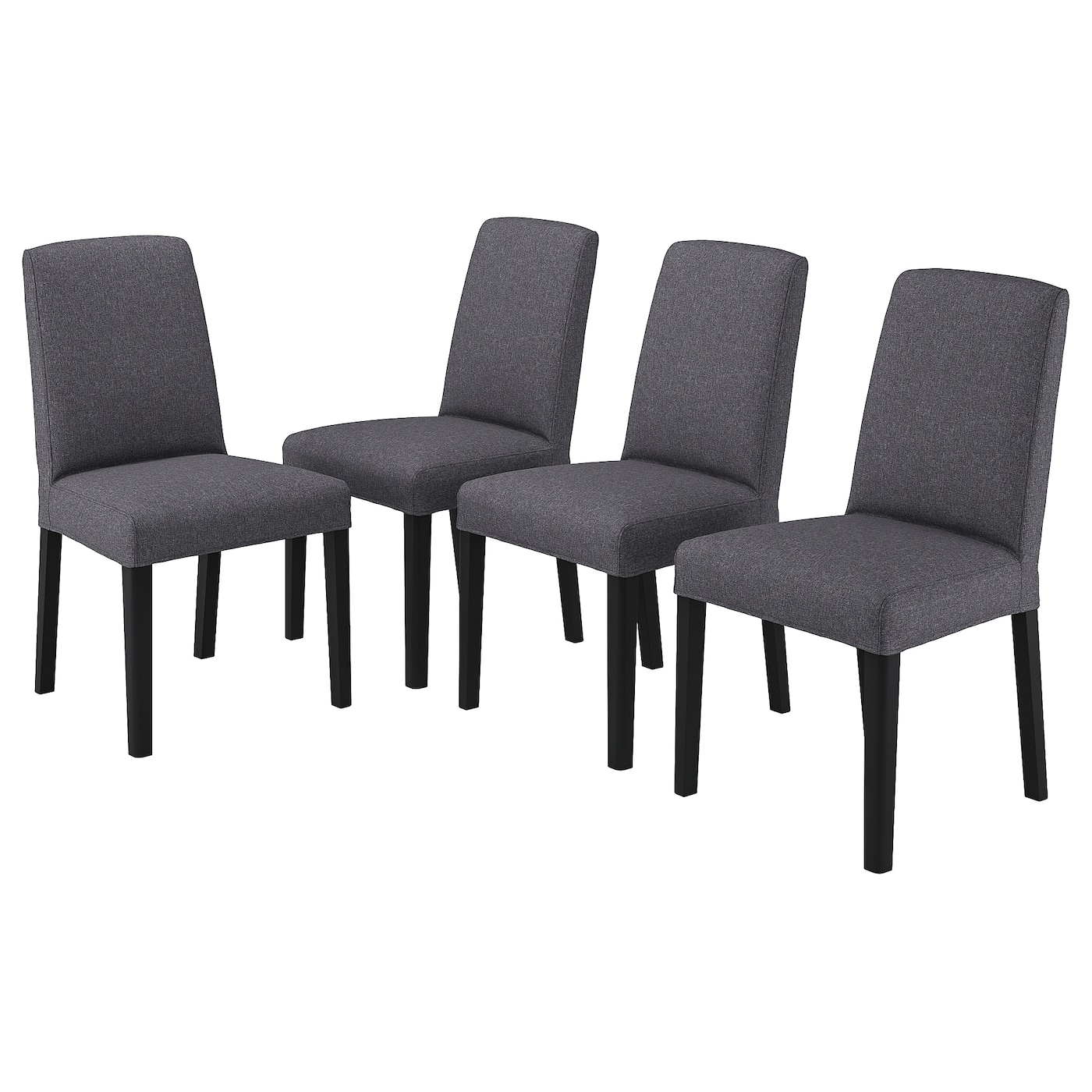 IKEA BERGMUND krzesło, czarny/Gunnared średnioszary, Przetestowano dla: 110 kg