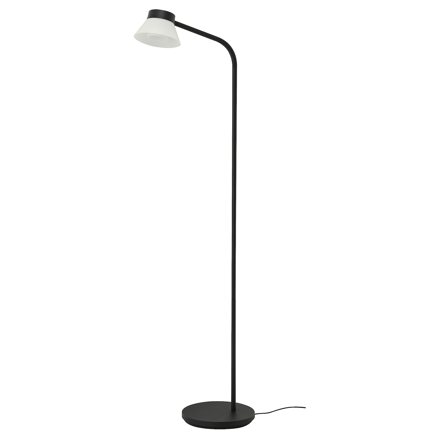 IKEA SAMBORD lampa podłogowa/do czytania, czarny/biały, Średnica podstawy: 22 cm
