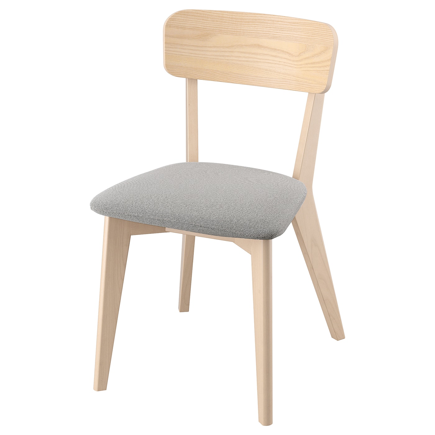 IKEA LISABO krzesło, jesion/Tallmyra biały/czarny, Głębokość: 51 cm