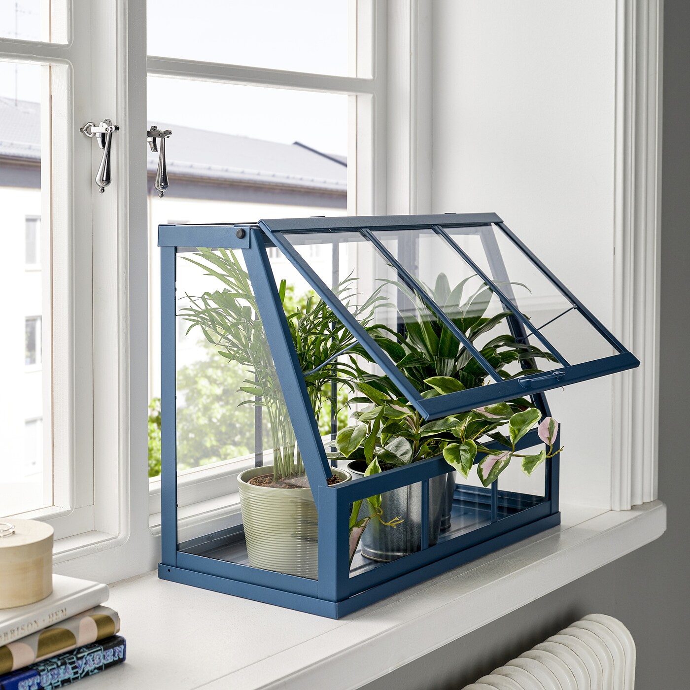 IKEA ÅKERBÄR miniszklarnia, do wewnątrz/na zewnątrz granatowy, 45 cm