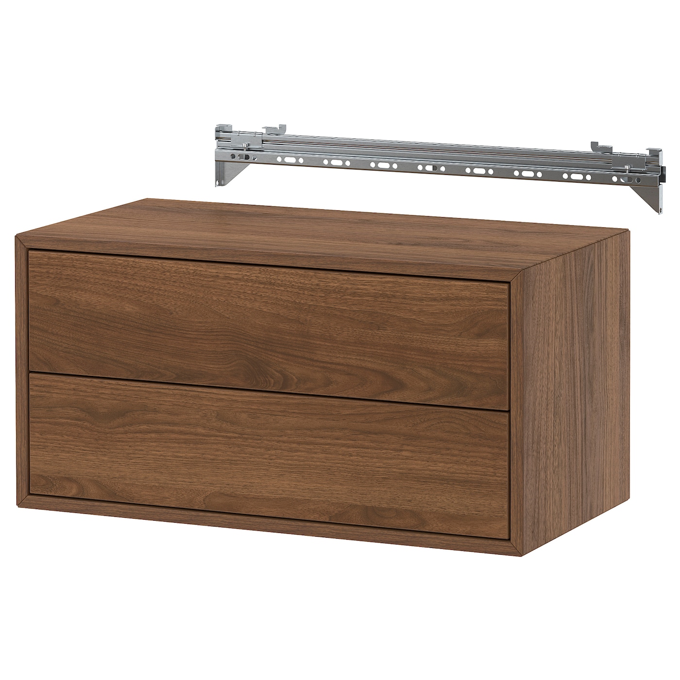 IKEA EKET kombinacja szafek wiszących, z 2 szufladami/orzech, 70x35x35 cm