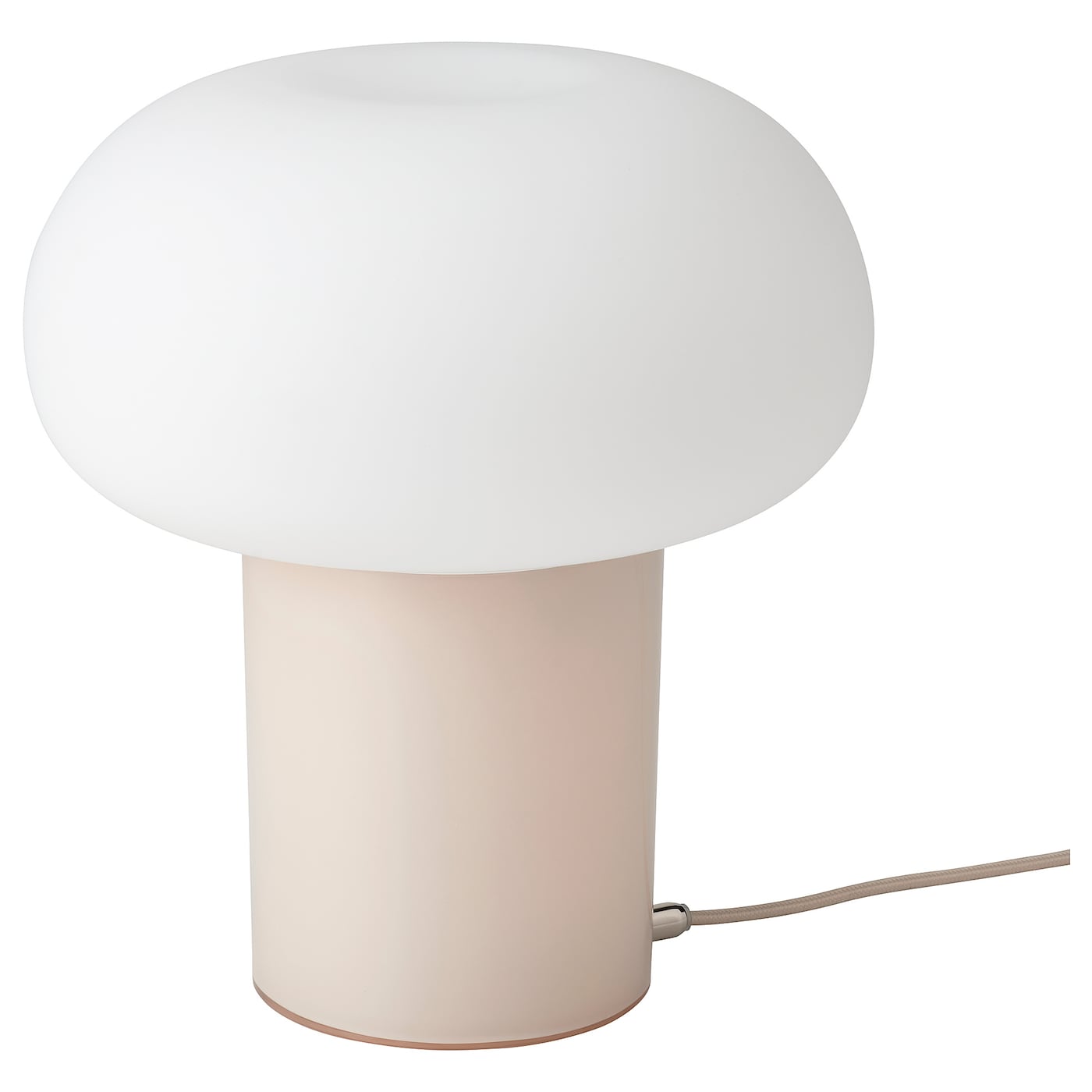 IKEA DEJSA lampa stołowa, beżowy/opalowa biel szkło, 28 cm