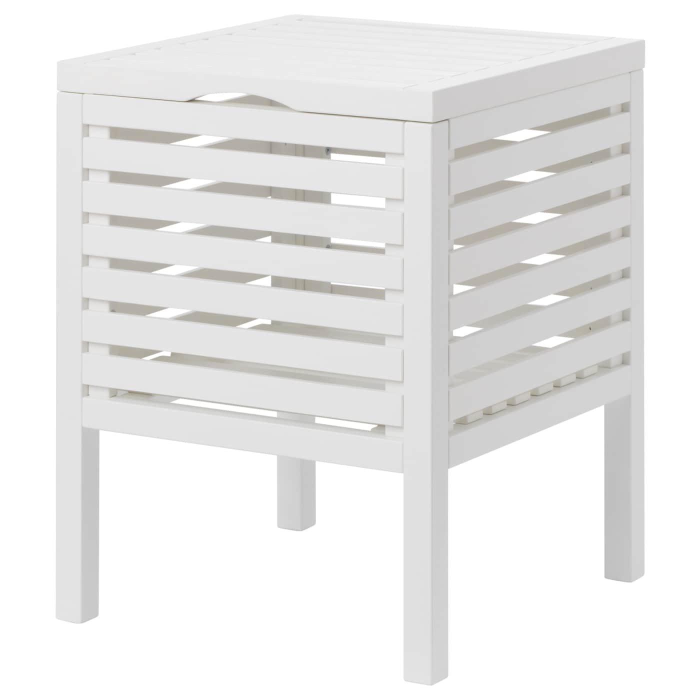 IKEA MUSKAN stołek ze schowkiem, biały, 50 cm