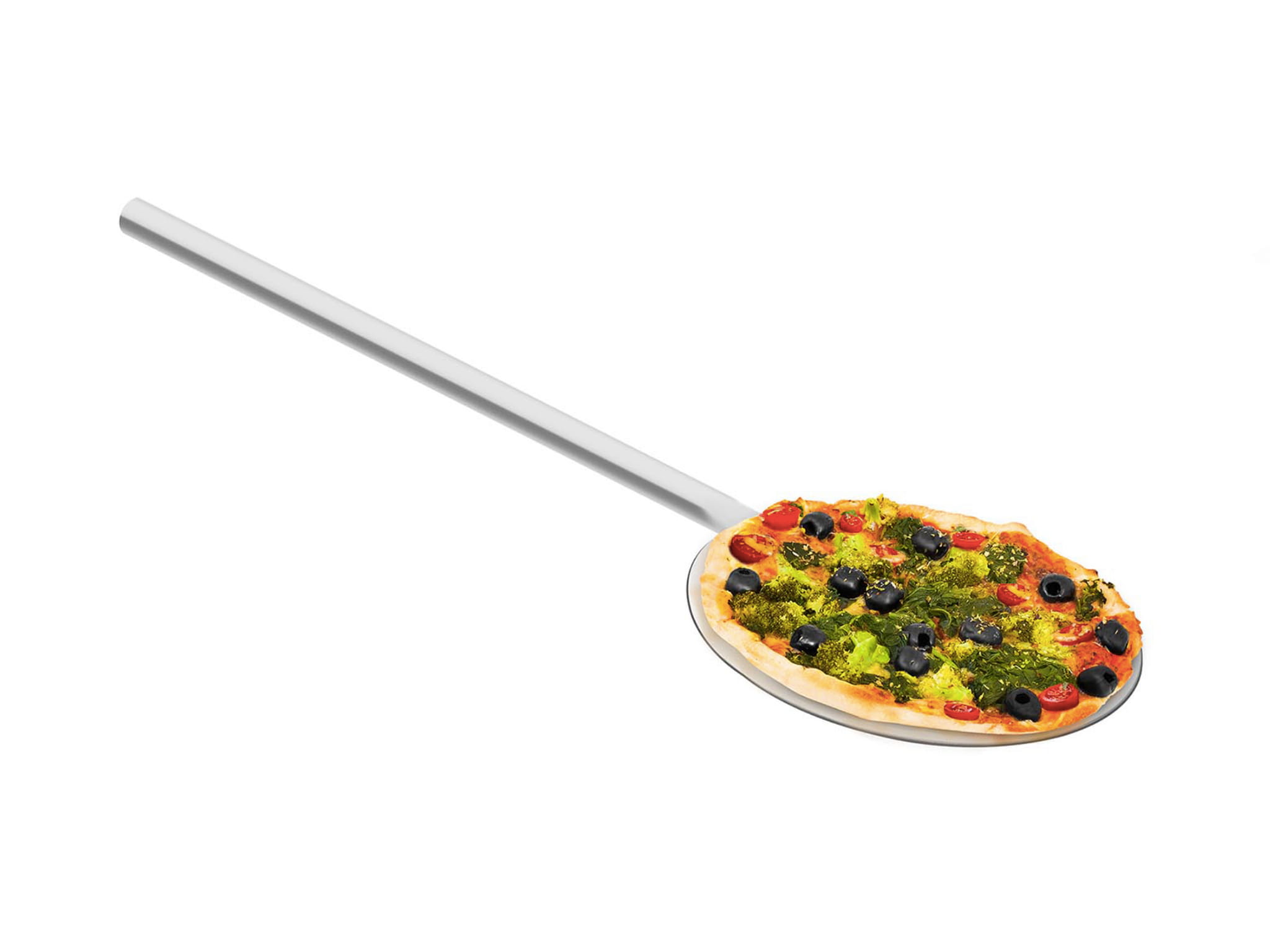 Łopata do pizzy ze stali nierdzewnej o dł 60cm i śr 20 cm
