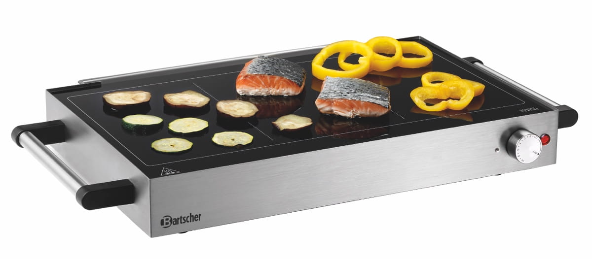 Szklana płyta grillowa, strefa podtrzymania temperatury 2,5kW Bartscher