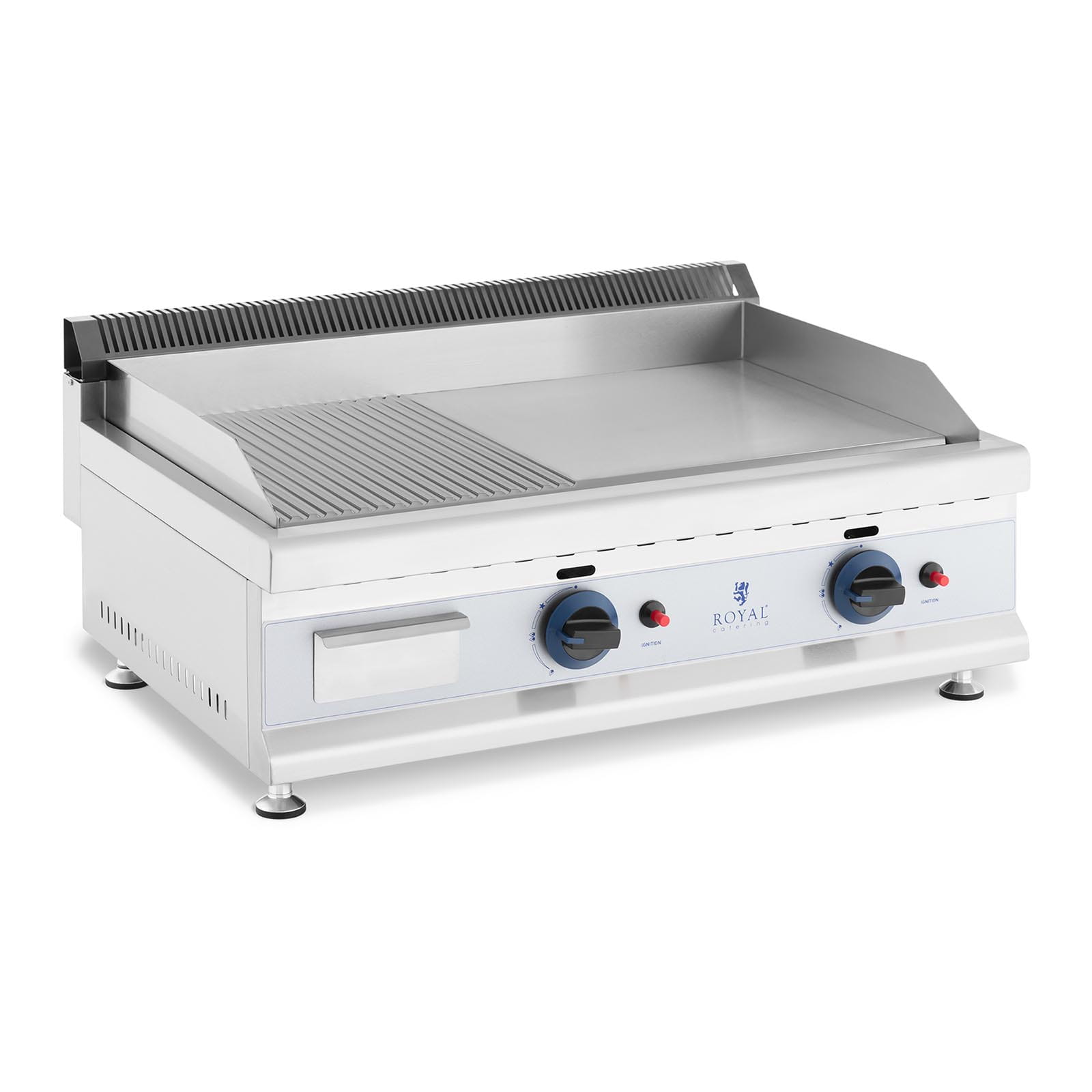 Podwójna płyta grillowa gładko-ryflowana 2x3,1kW, gaz ziemny