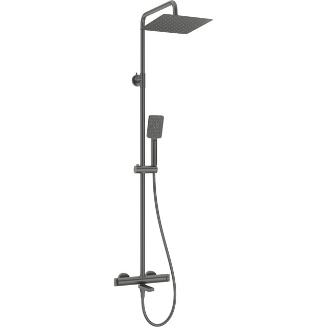 DEANTE Deszczownica THERM titanium z baterią wannową termostatyczną N
